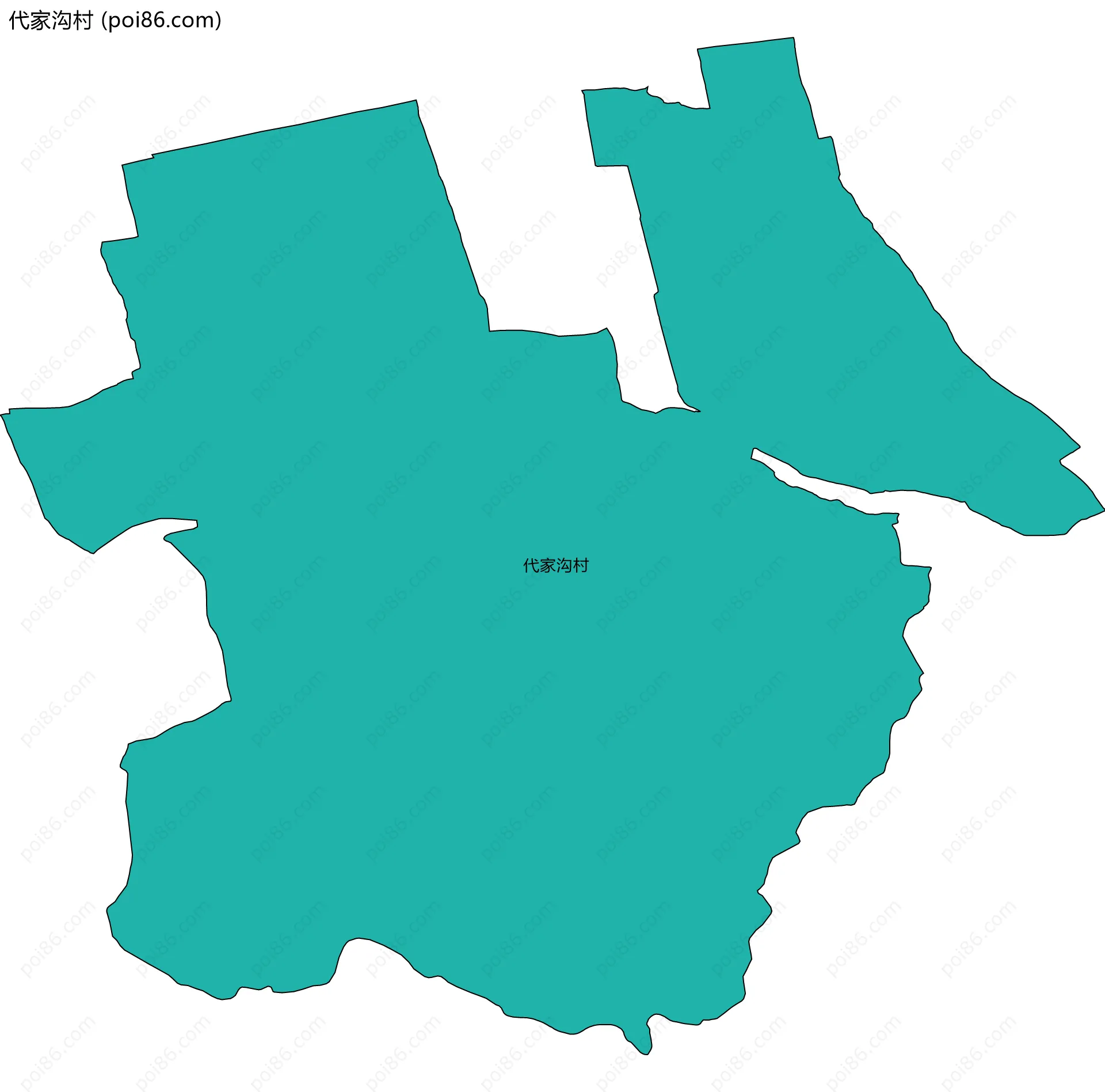 代家沟村边界地图