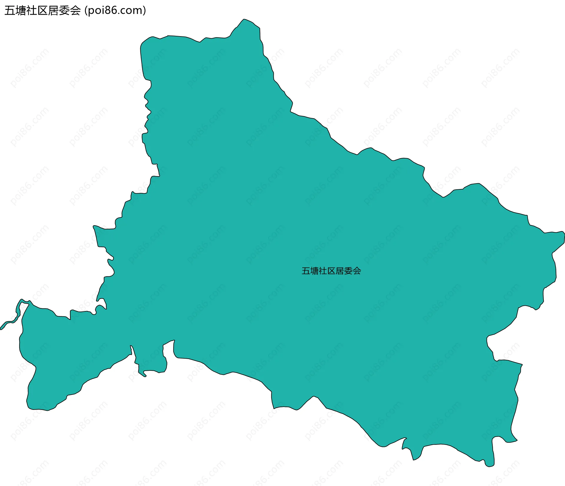 五塘社区居委会边界地图