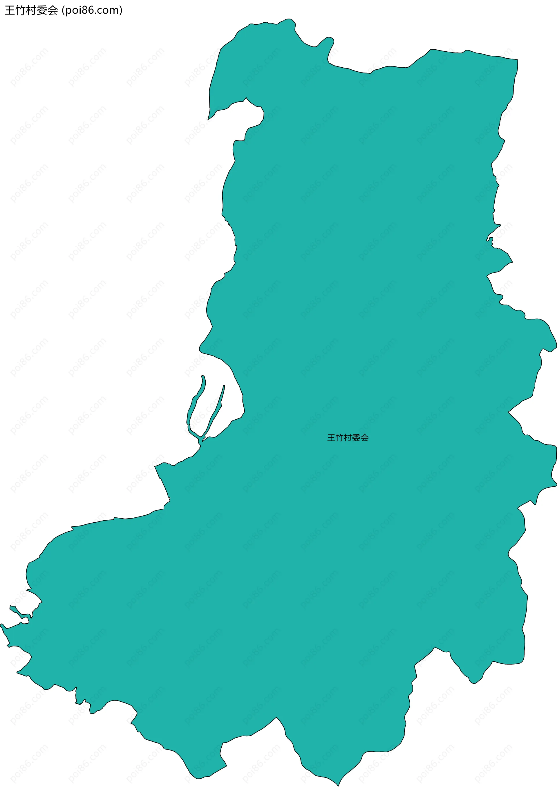 王竹村委会边界地图