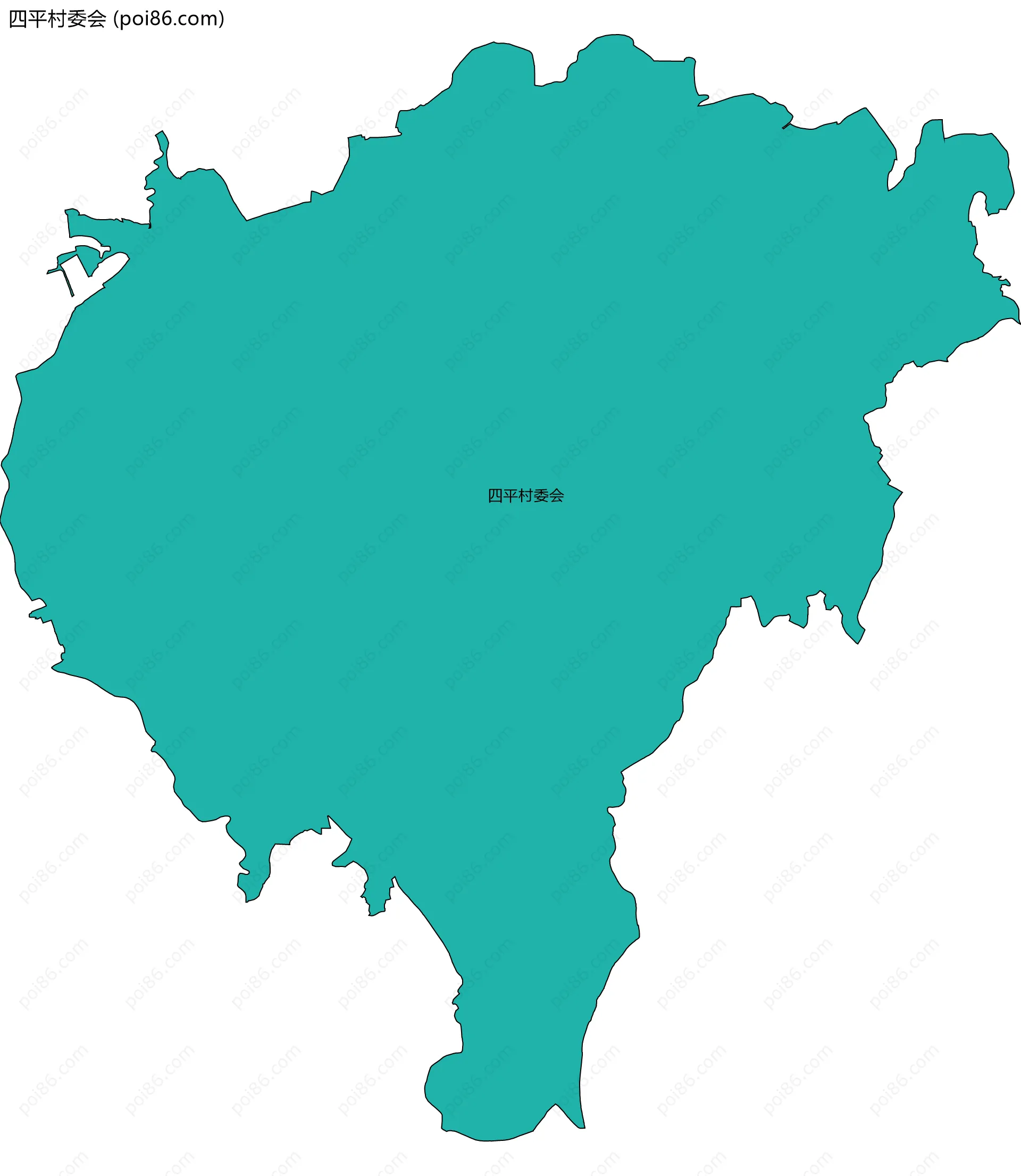 四平村委会边界地图