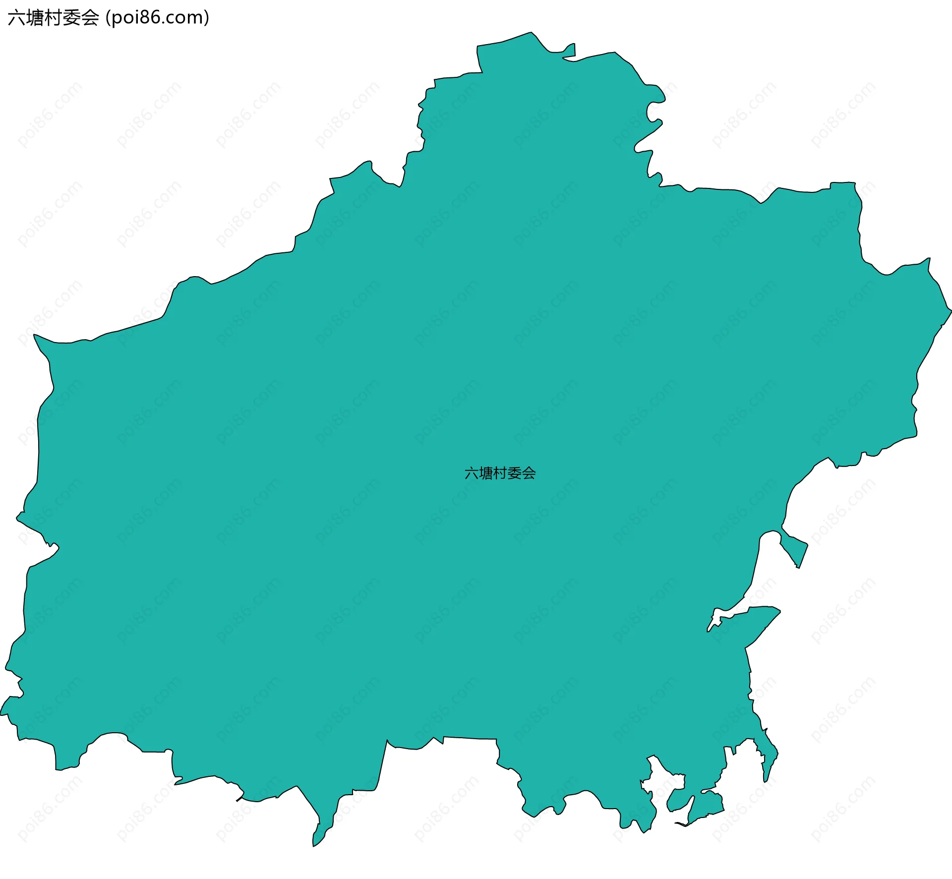 六塘村委会边界地图