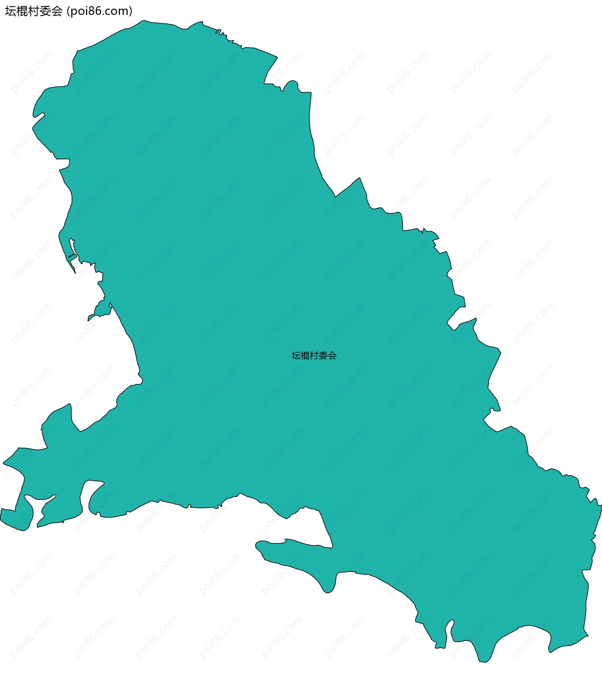 坛棍村委会边界地图