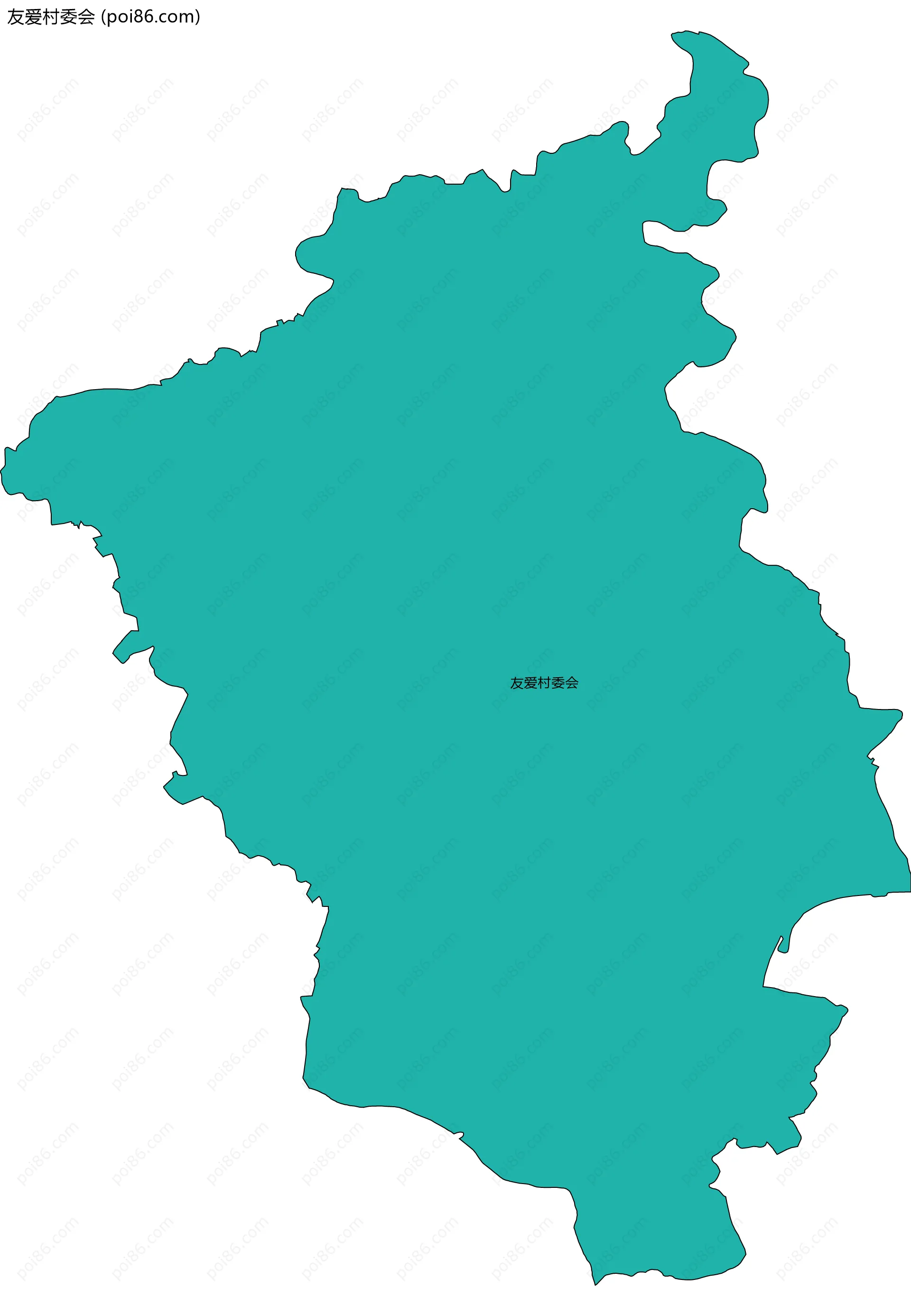 友爱村委会边界地图