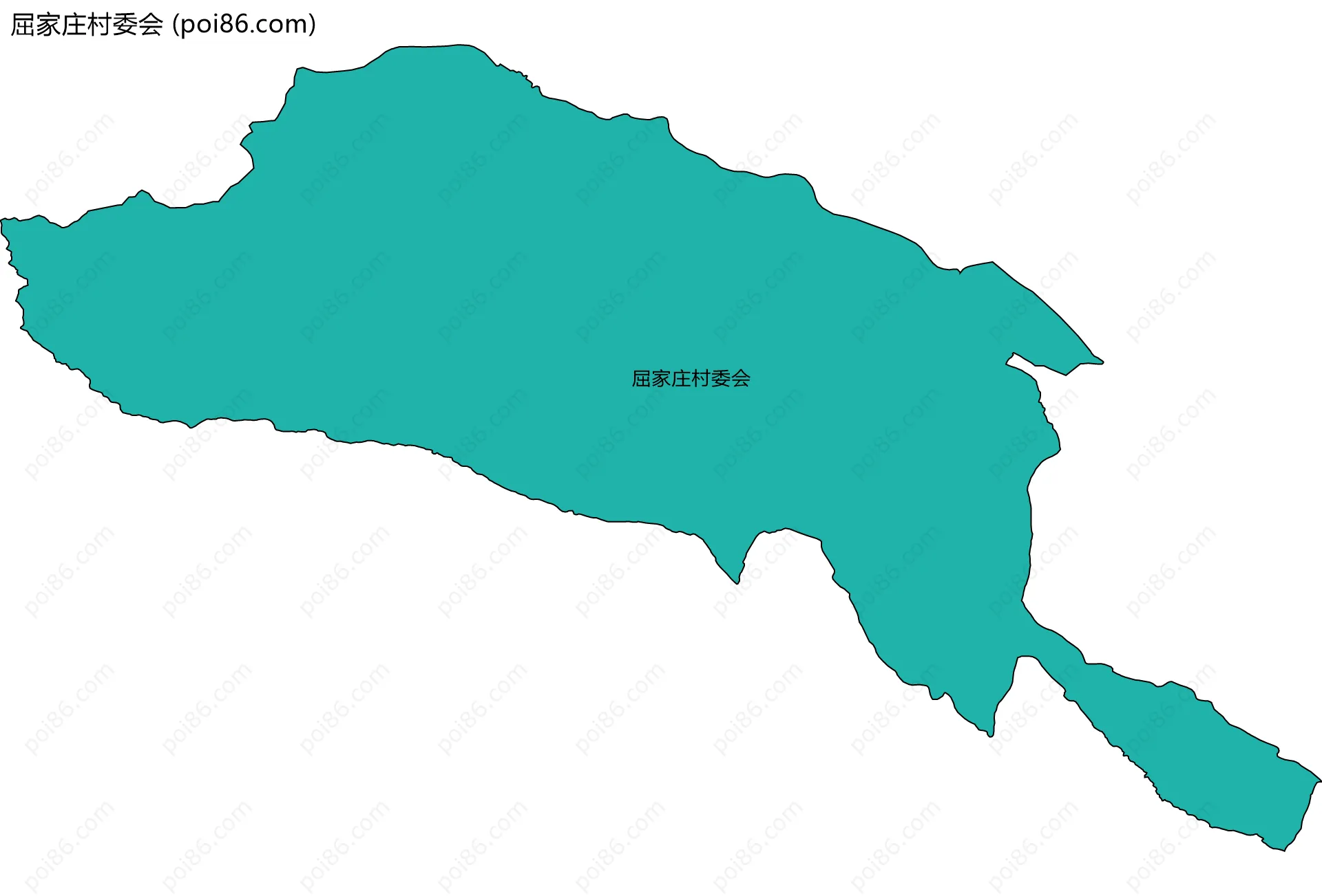 屈家庄村委会边界地图