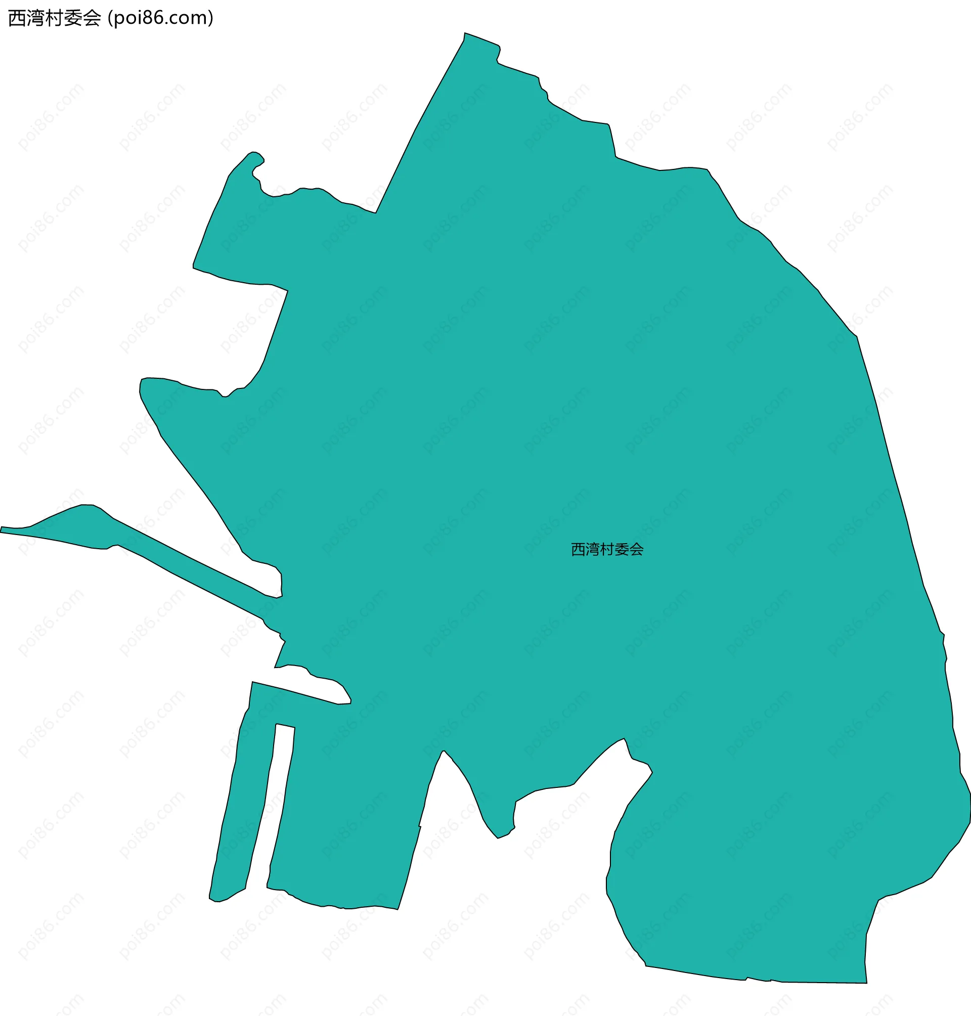 西湾村委会边界地图