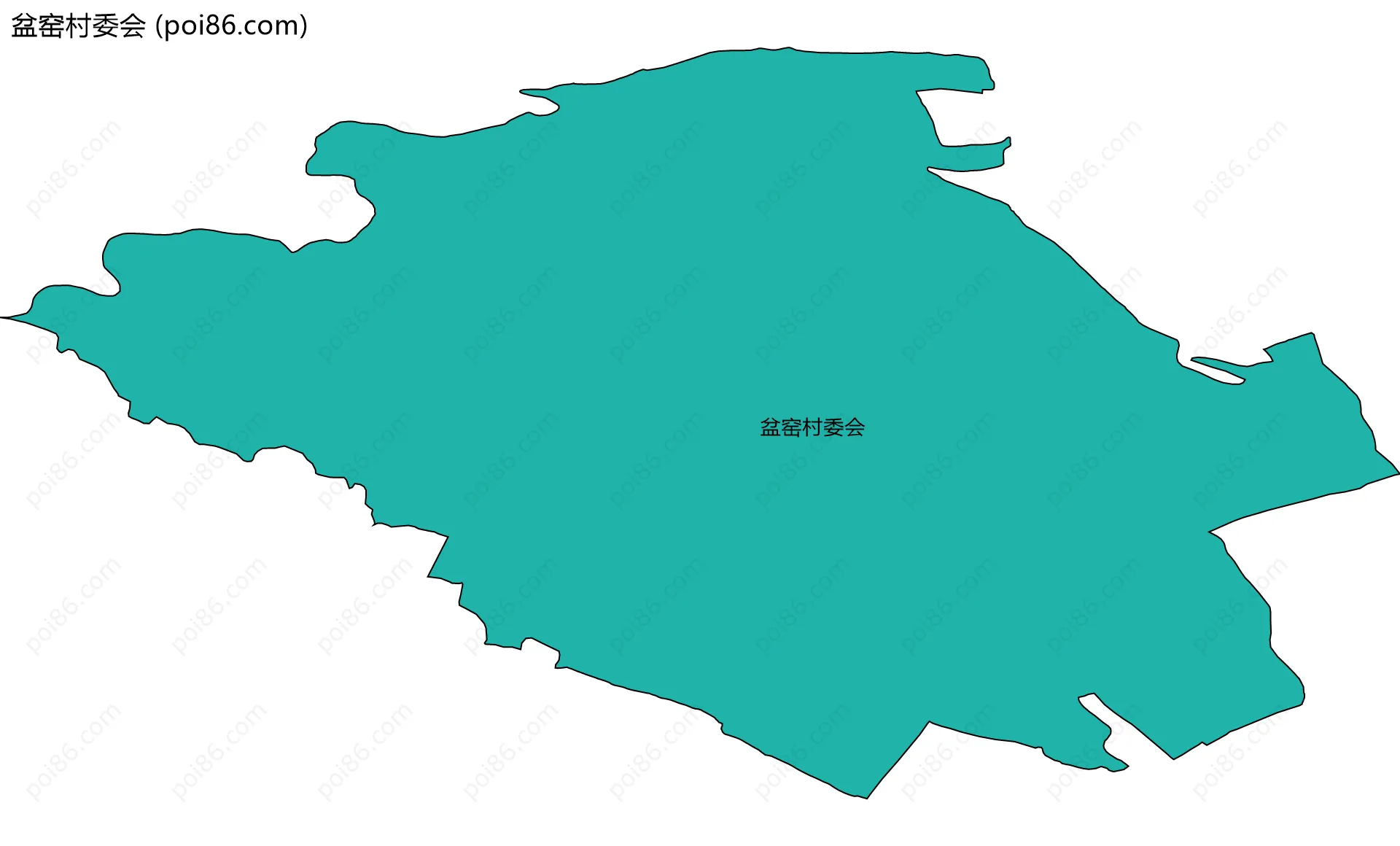 盆窑村委会边界地图