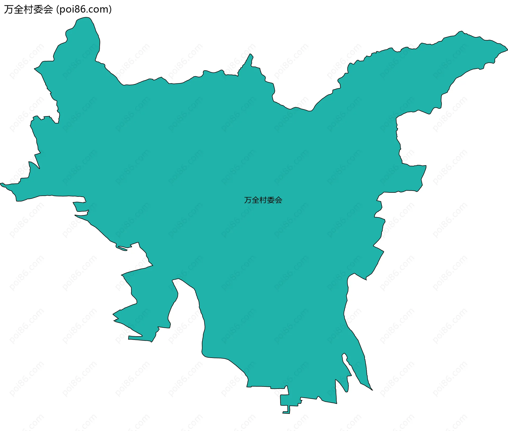 万全村委会边界地图