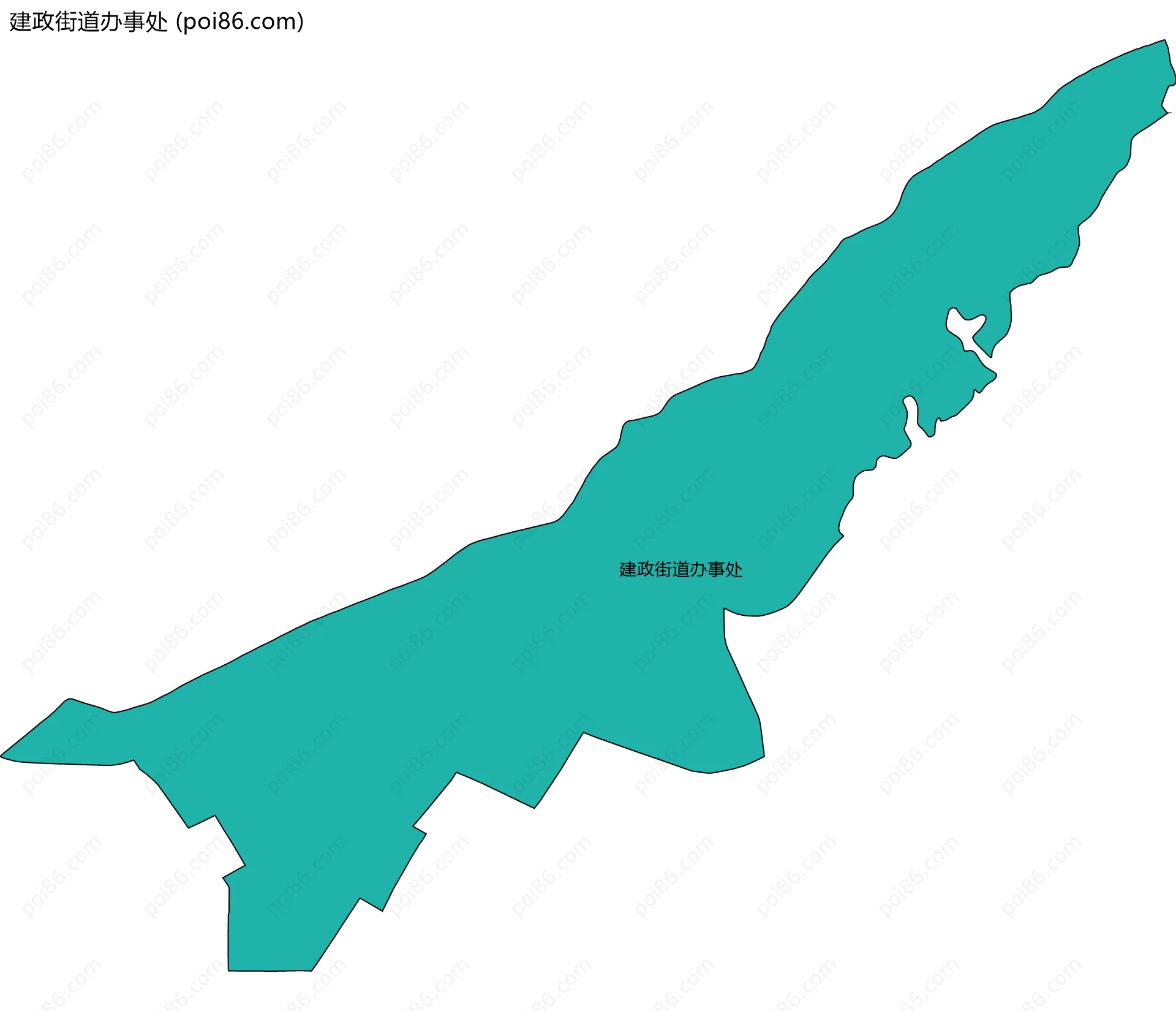 建政街道办事处边界地图