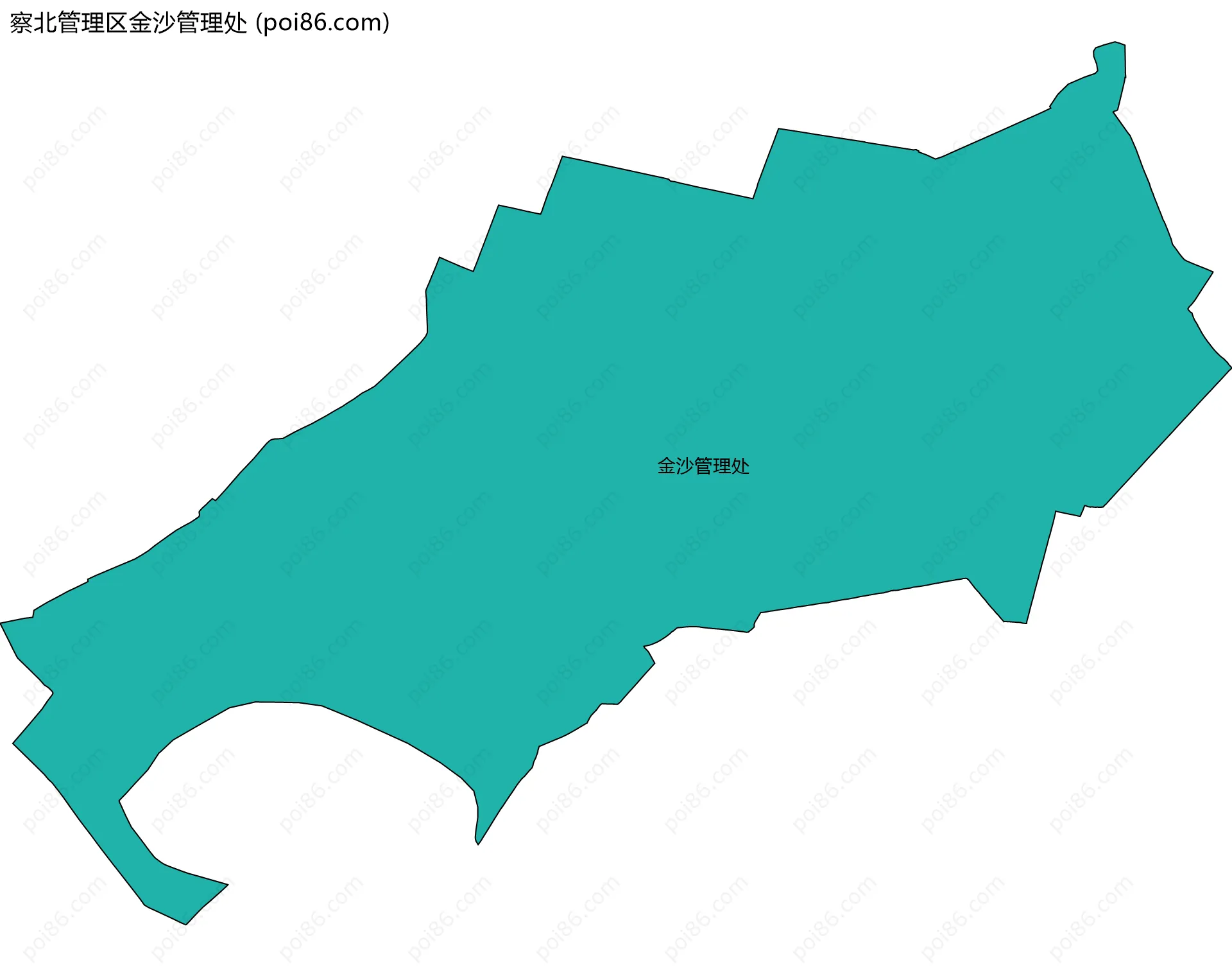察北管理区金沙管理处边界地图(五级行政区划)