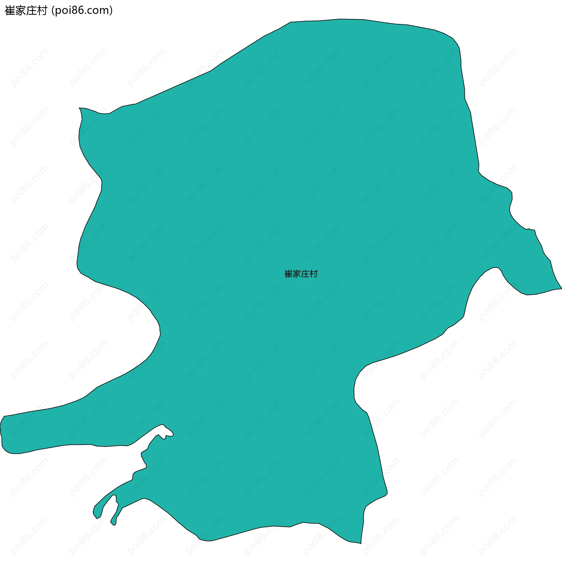 崔家庄村边界地图