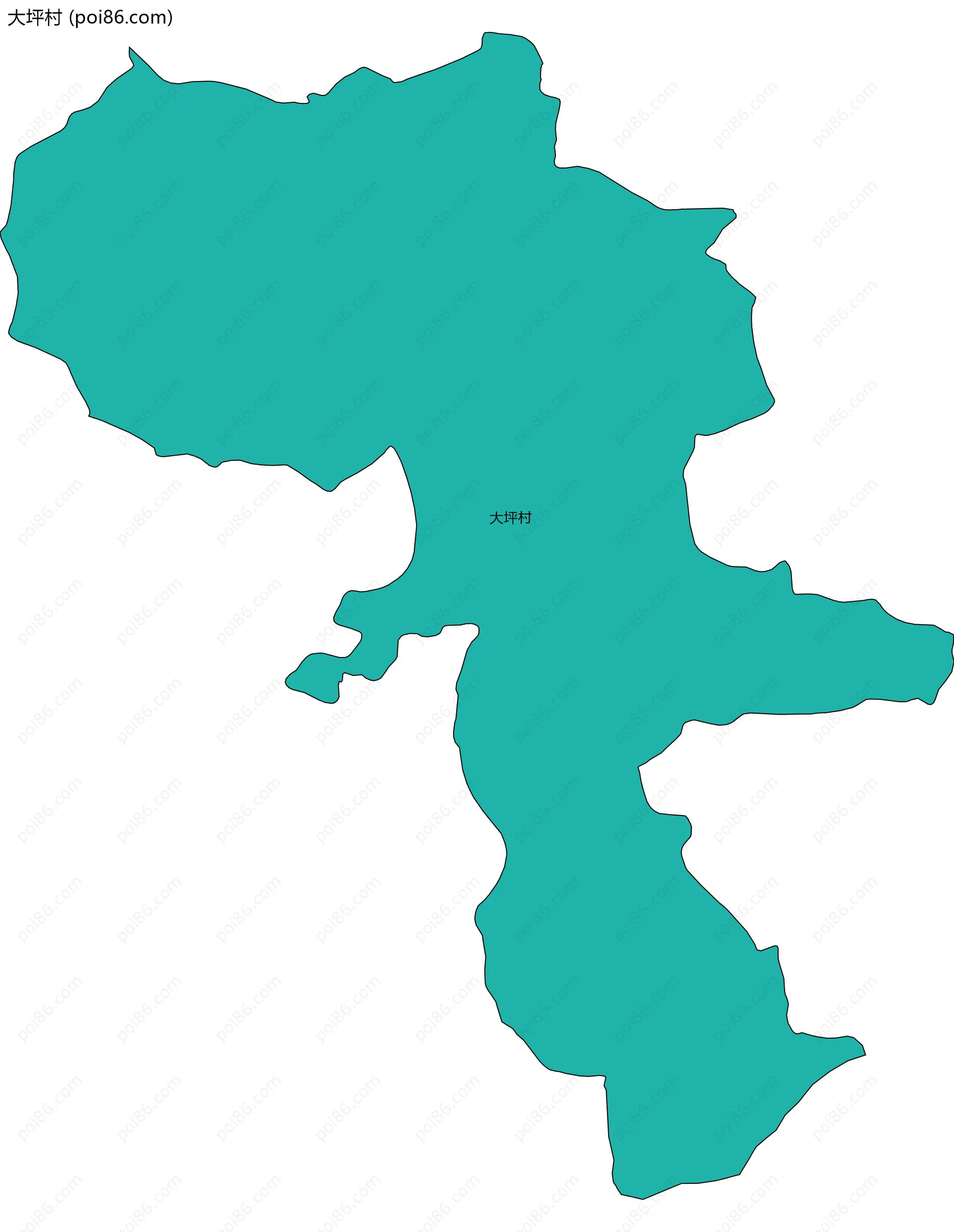 大坪村边界地图