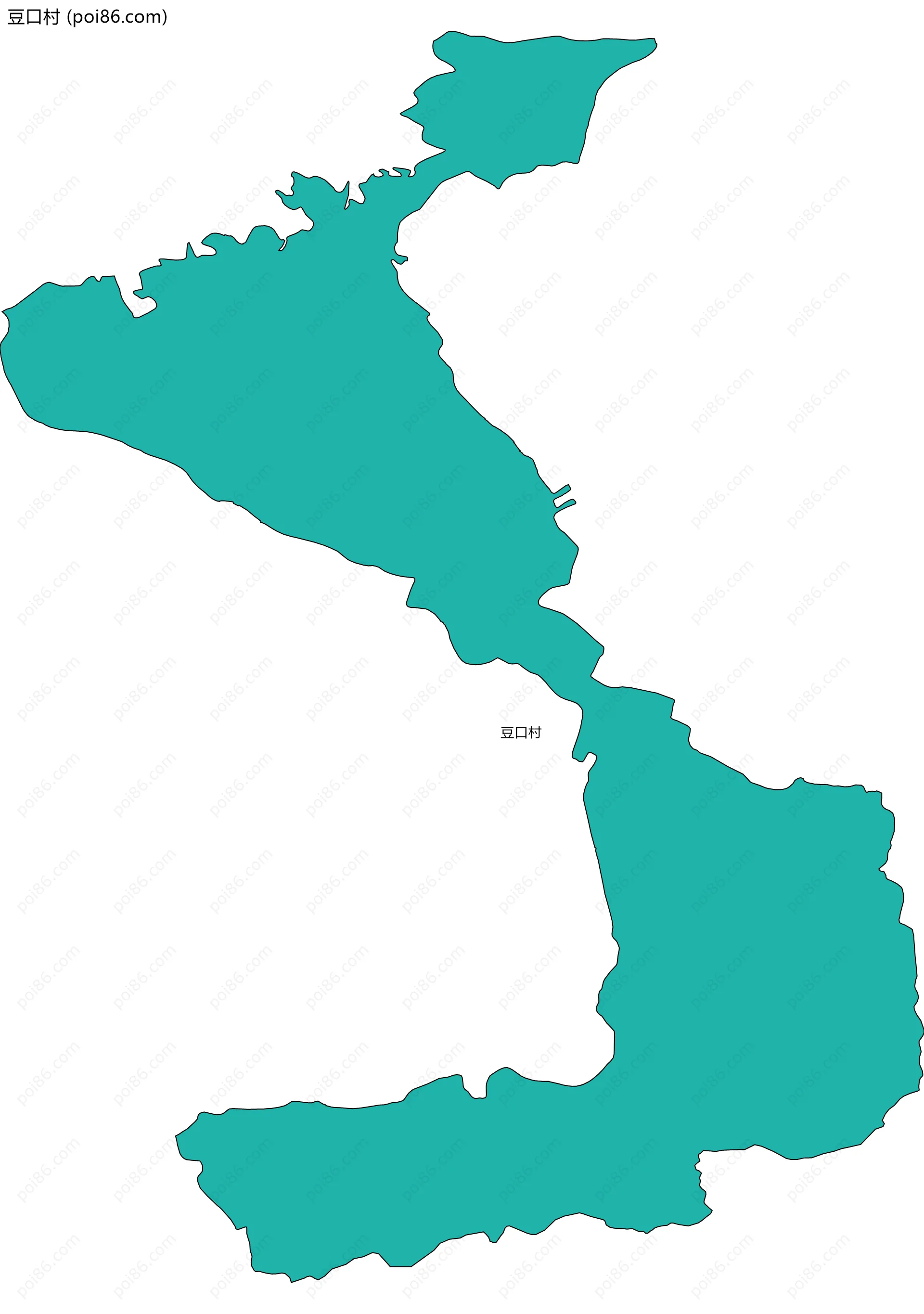 豆口村边界地图