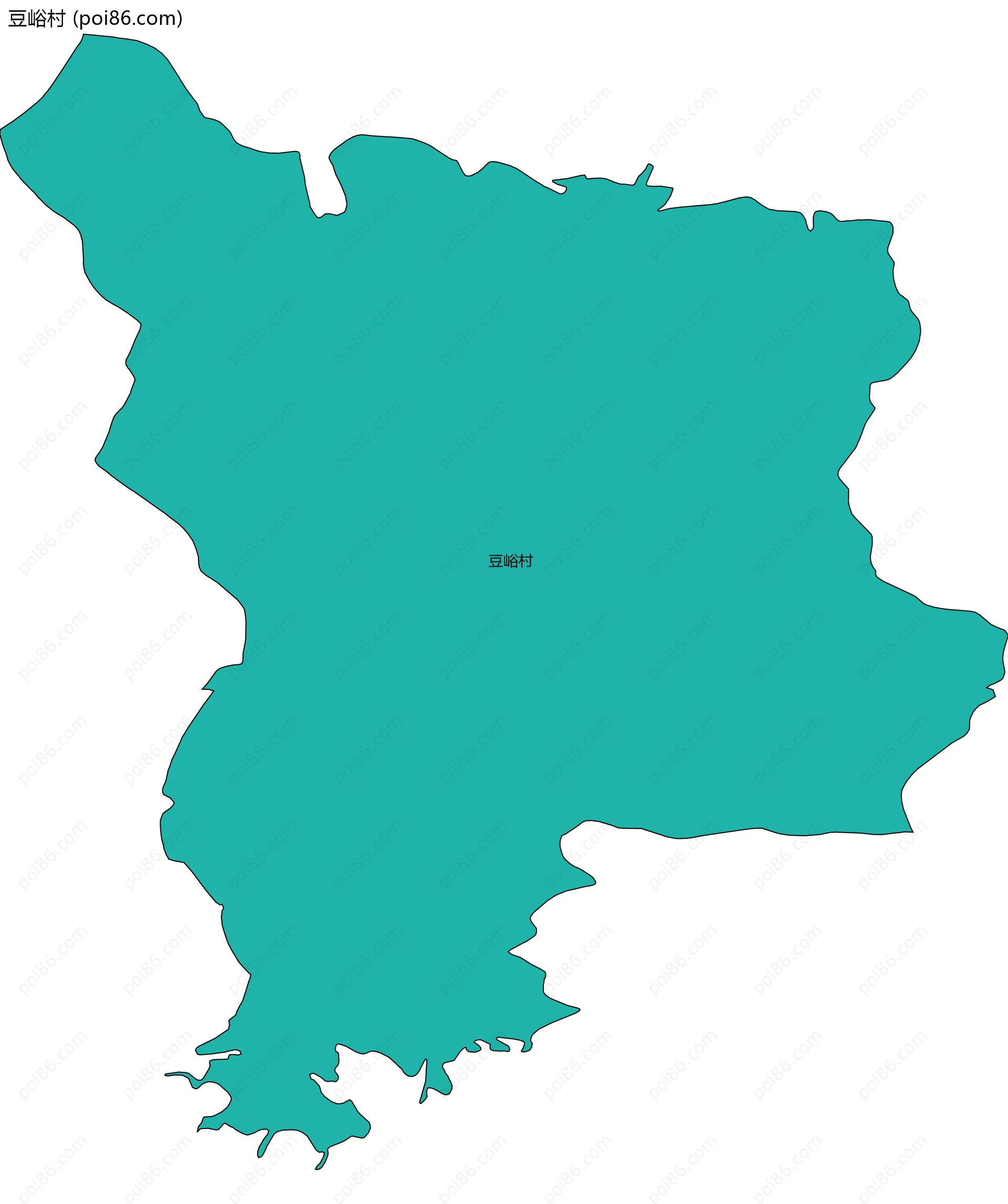 豆峪村边界地图