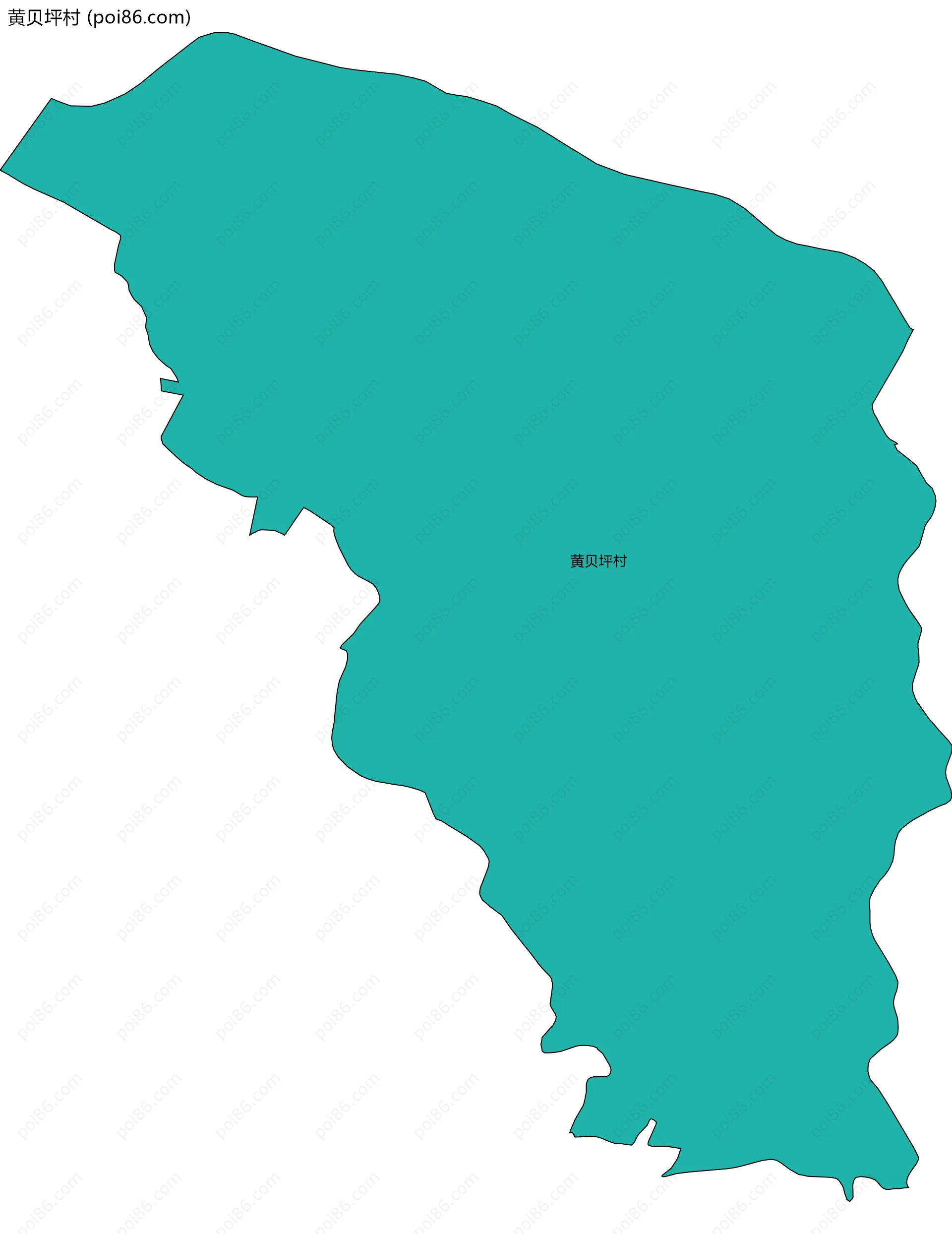 黄贝坪村边界地图