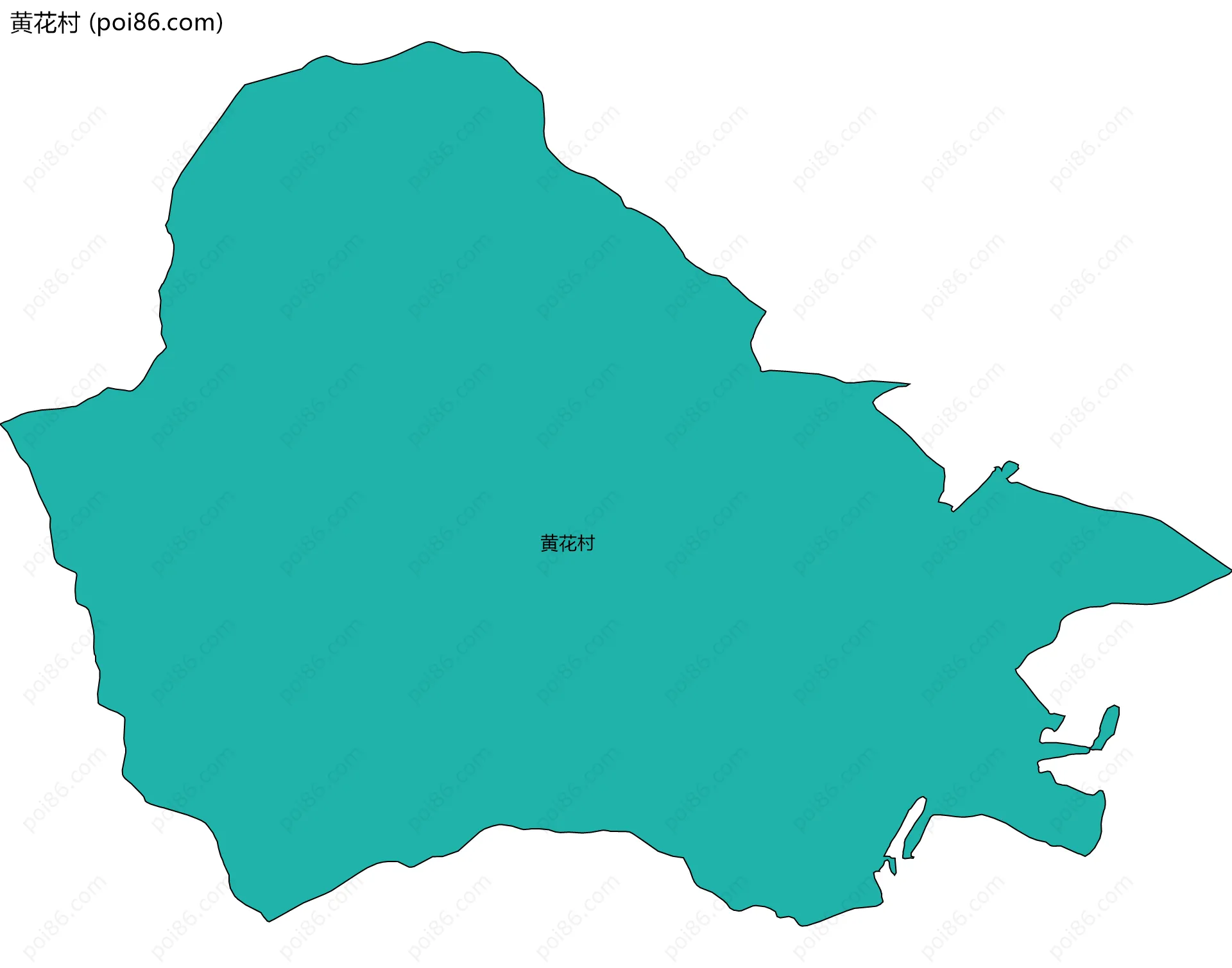 黄花村边界地图