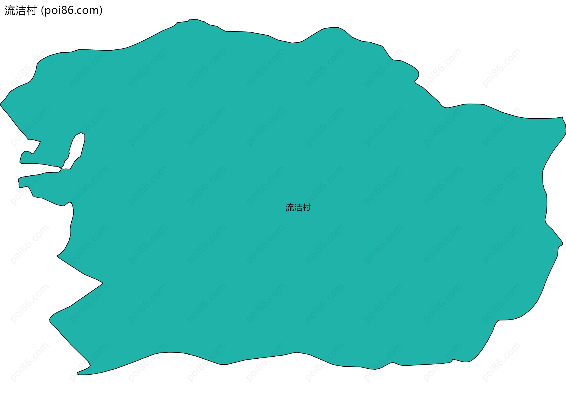 流洁村边界地图