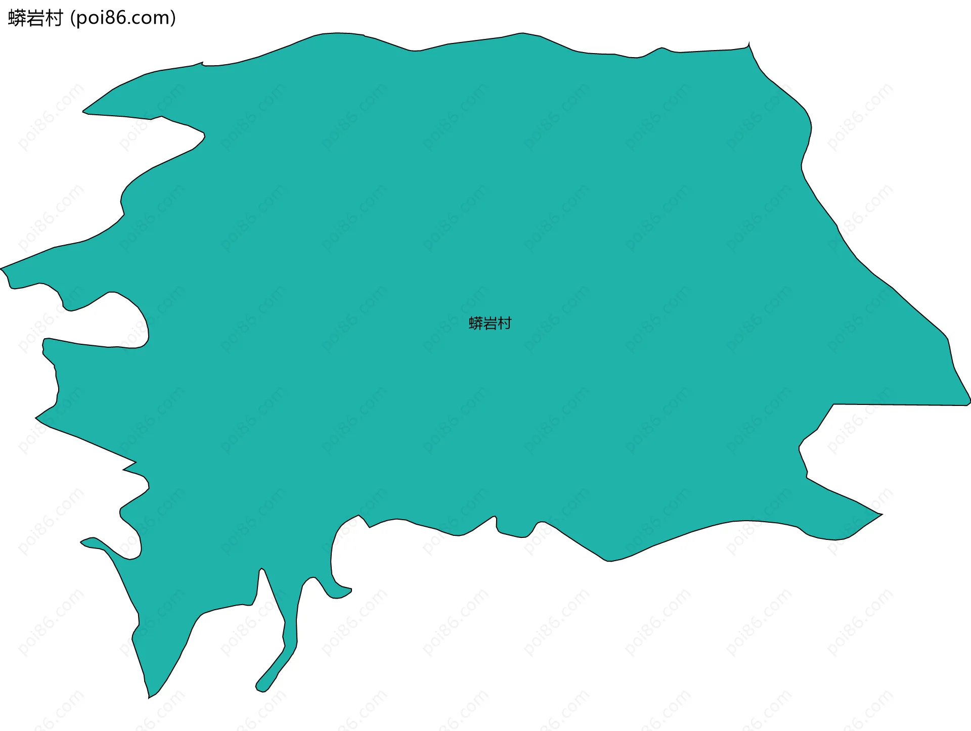 蟒岩村边界地图
