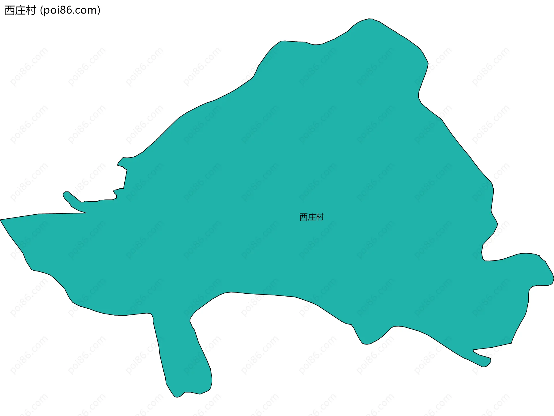 西庄村边界地图