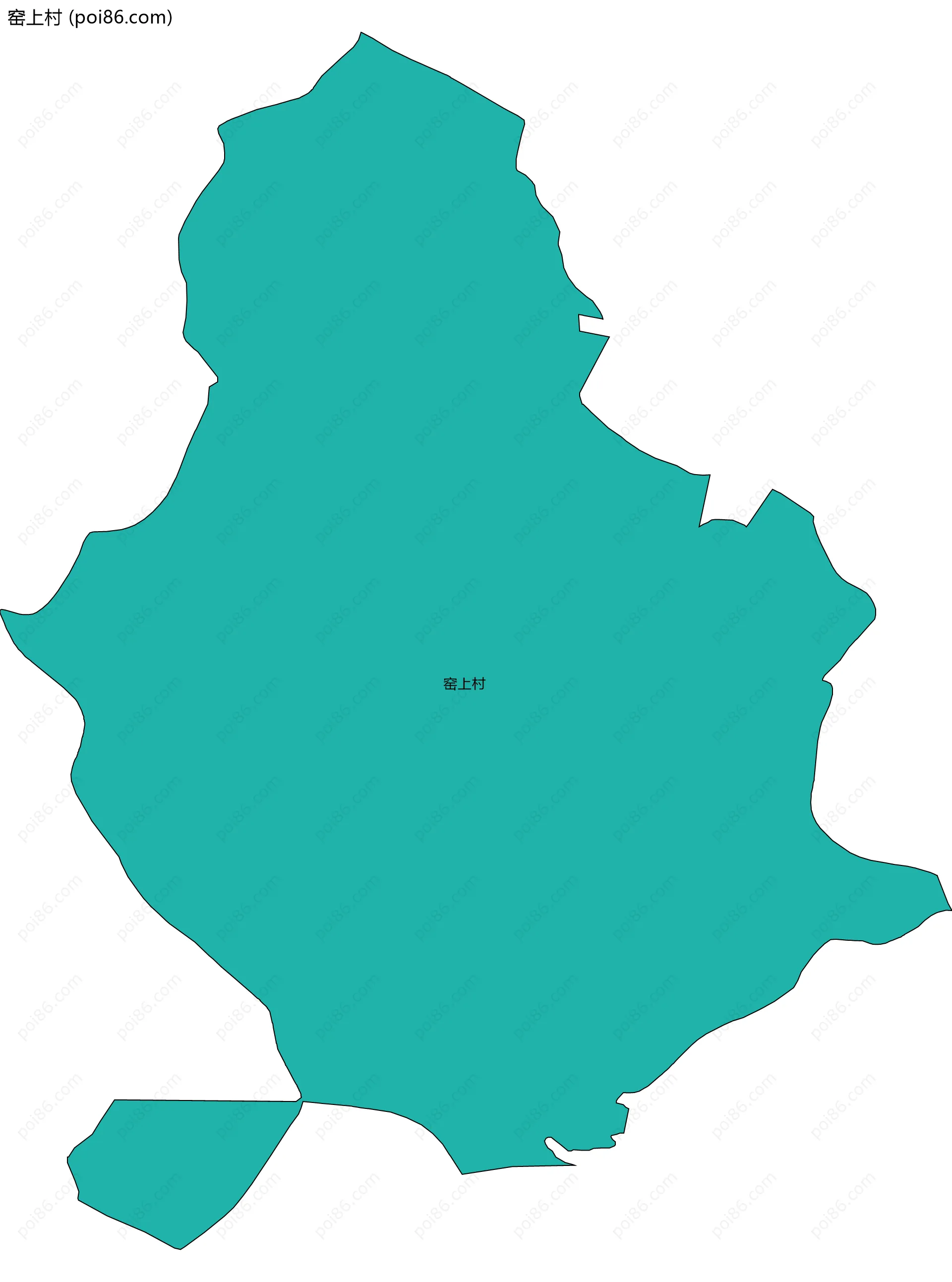 窑上村边界地图