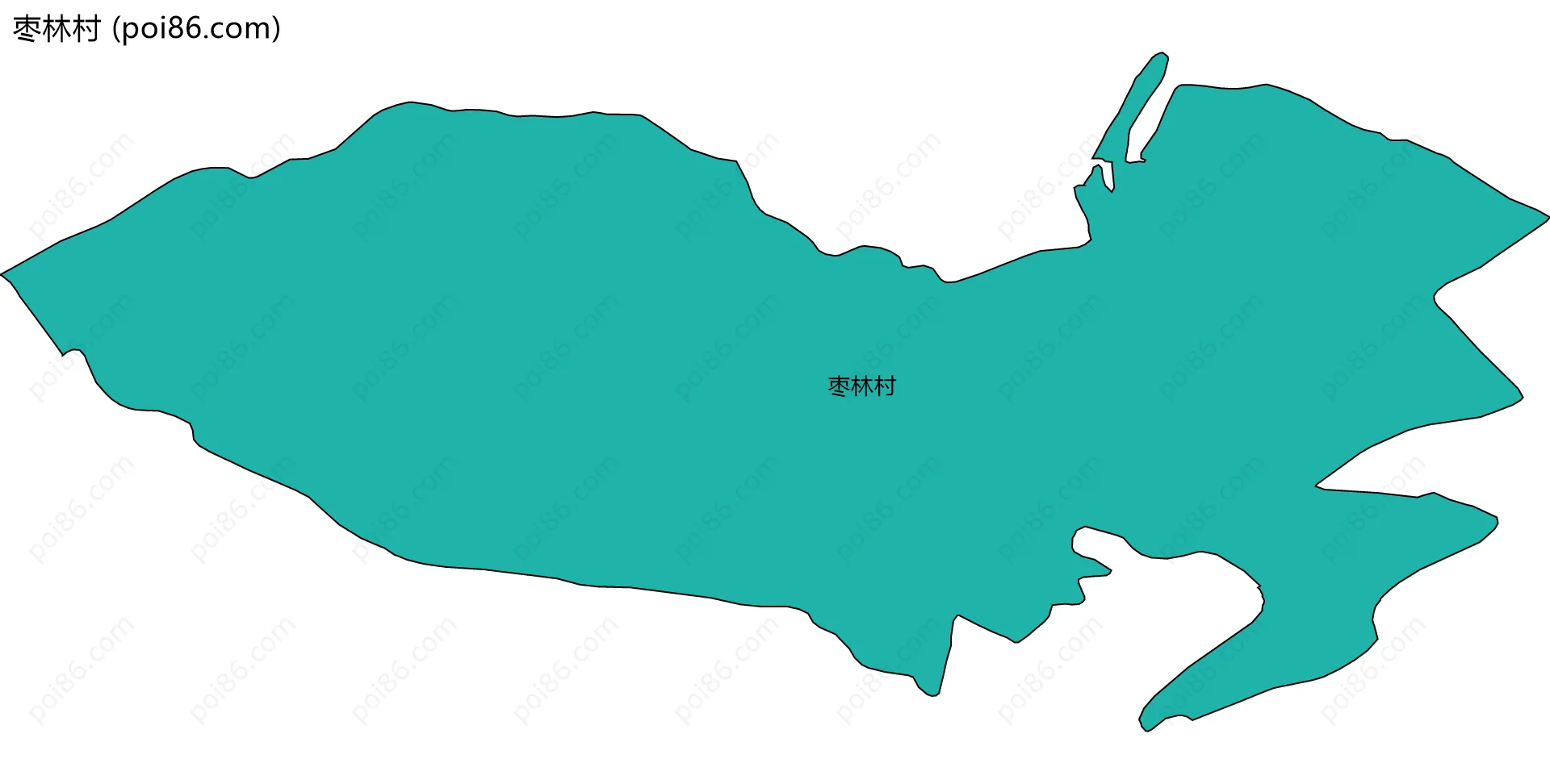 枣林村边界地图