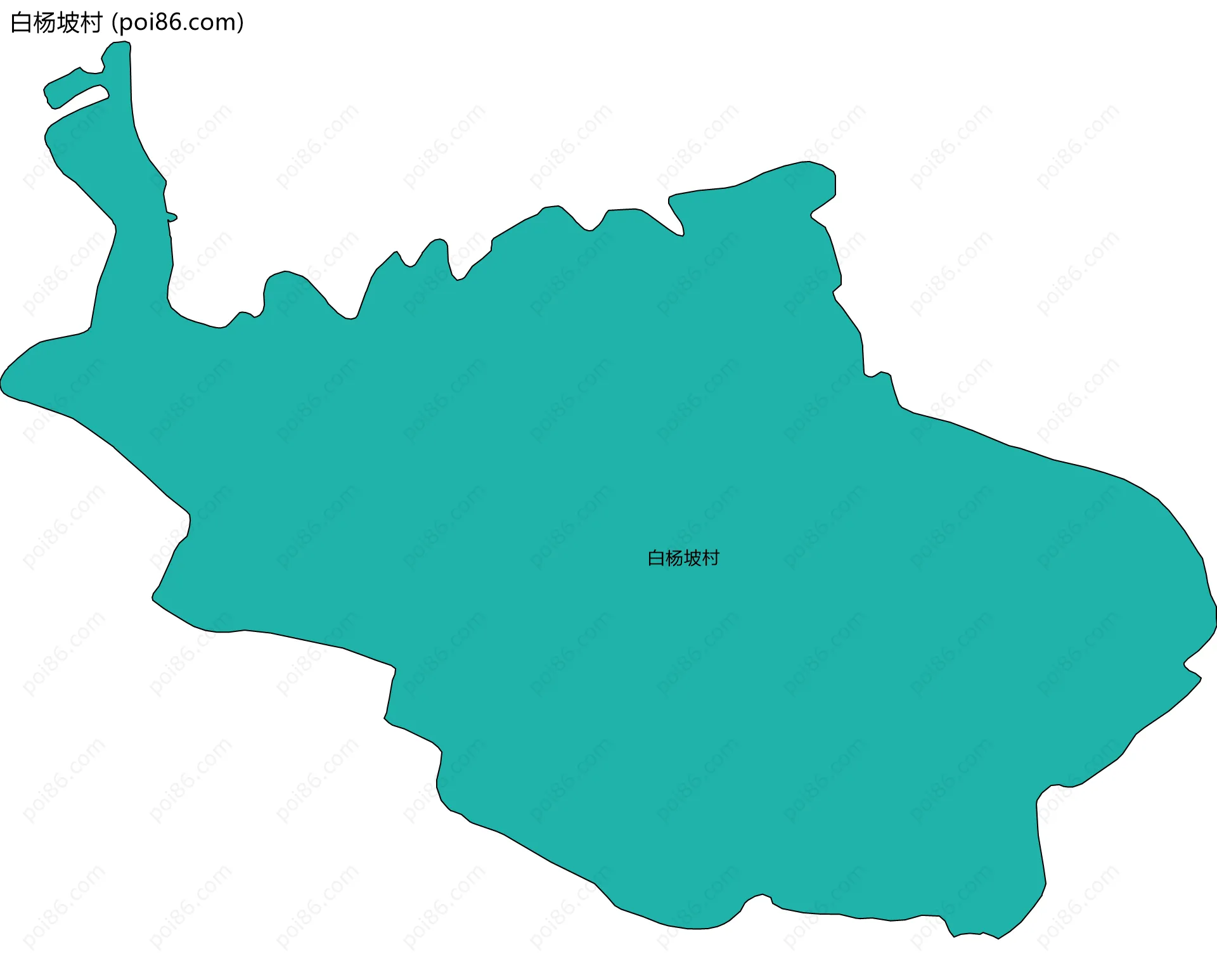 白杨坡村边界地图