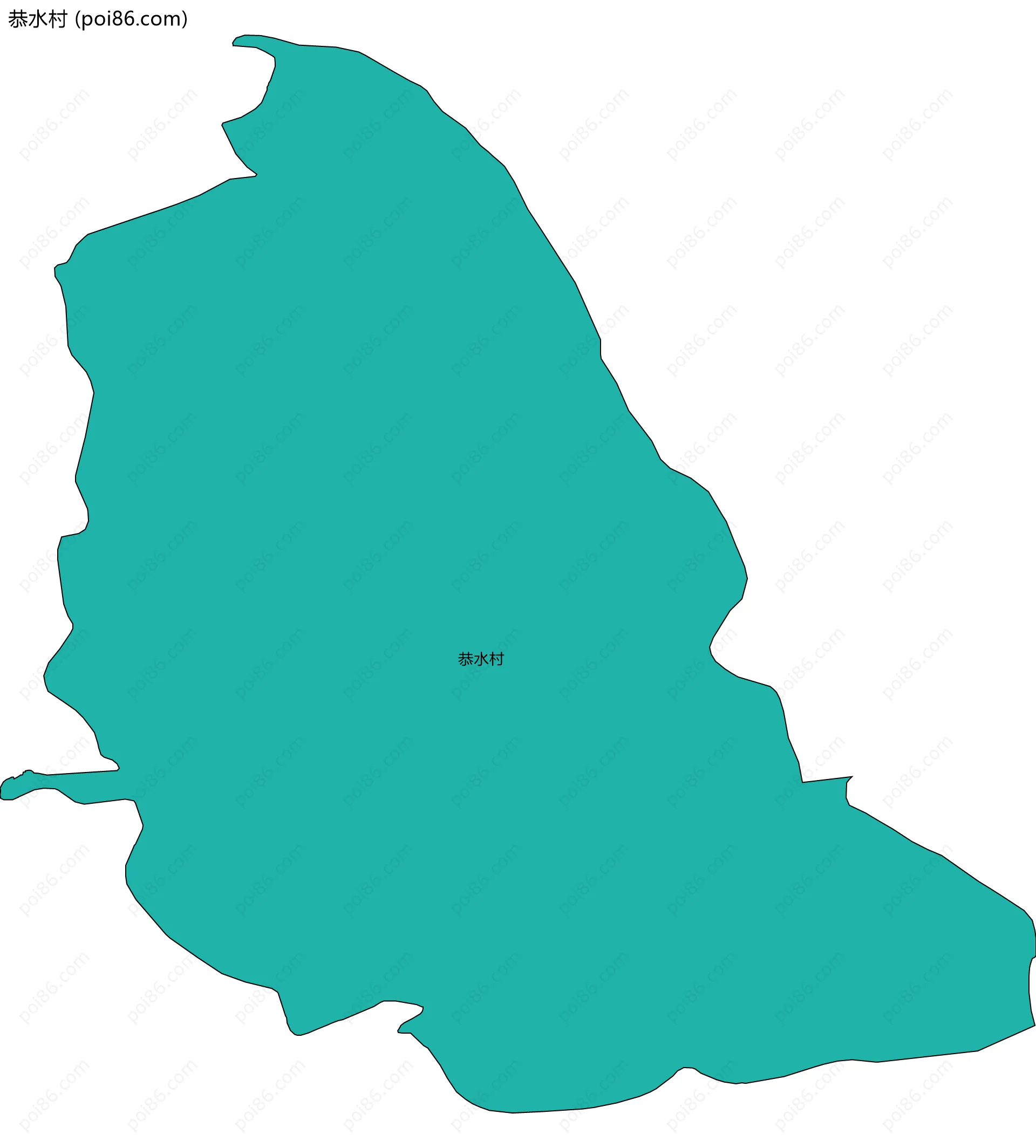 恭水村边界地图