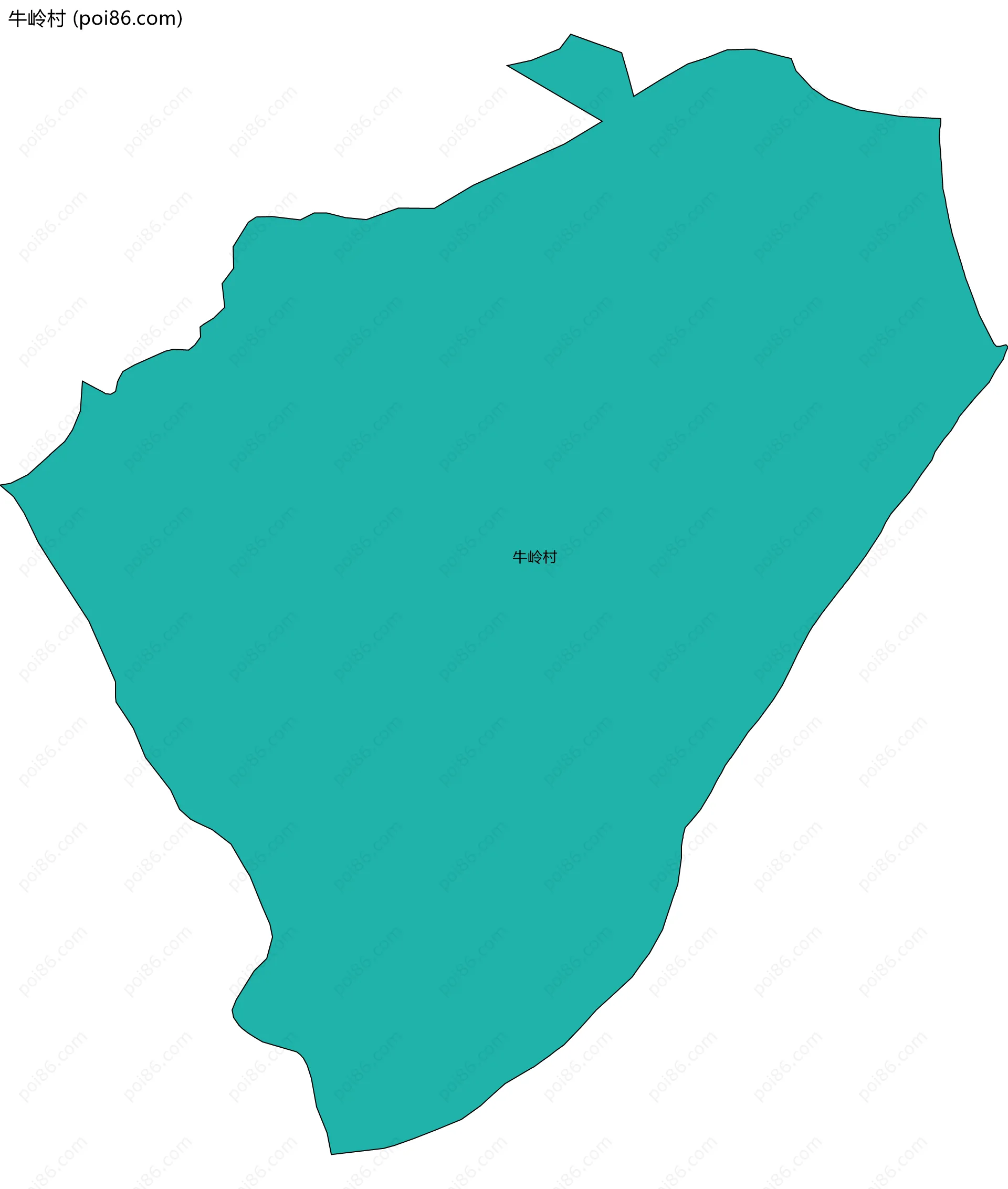 牛岭村边界地图