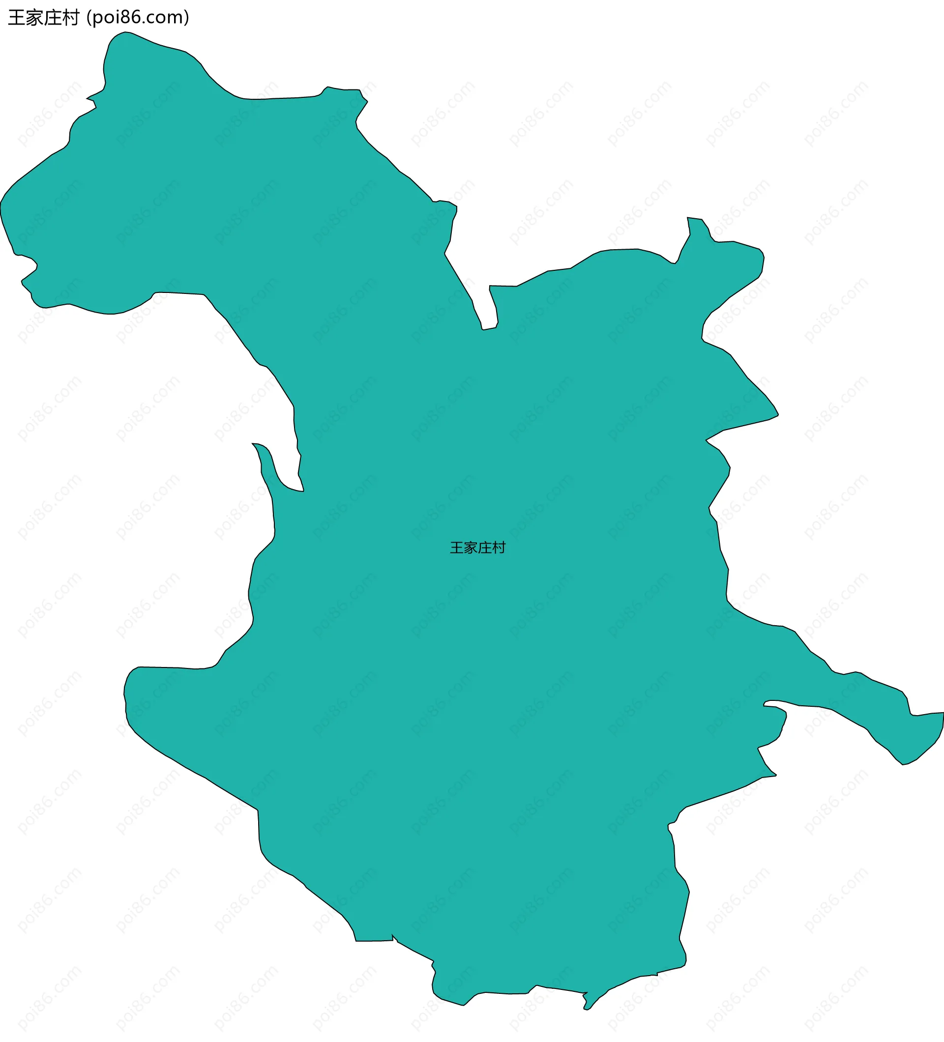 王家庄村边界地图