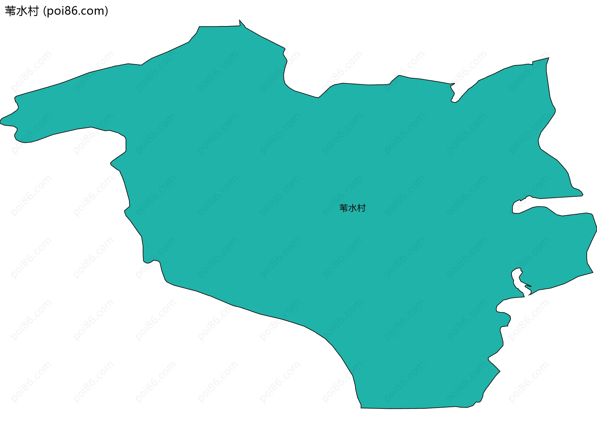 苇水村边界地图
