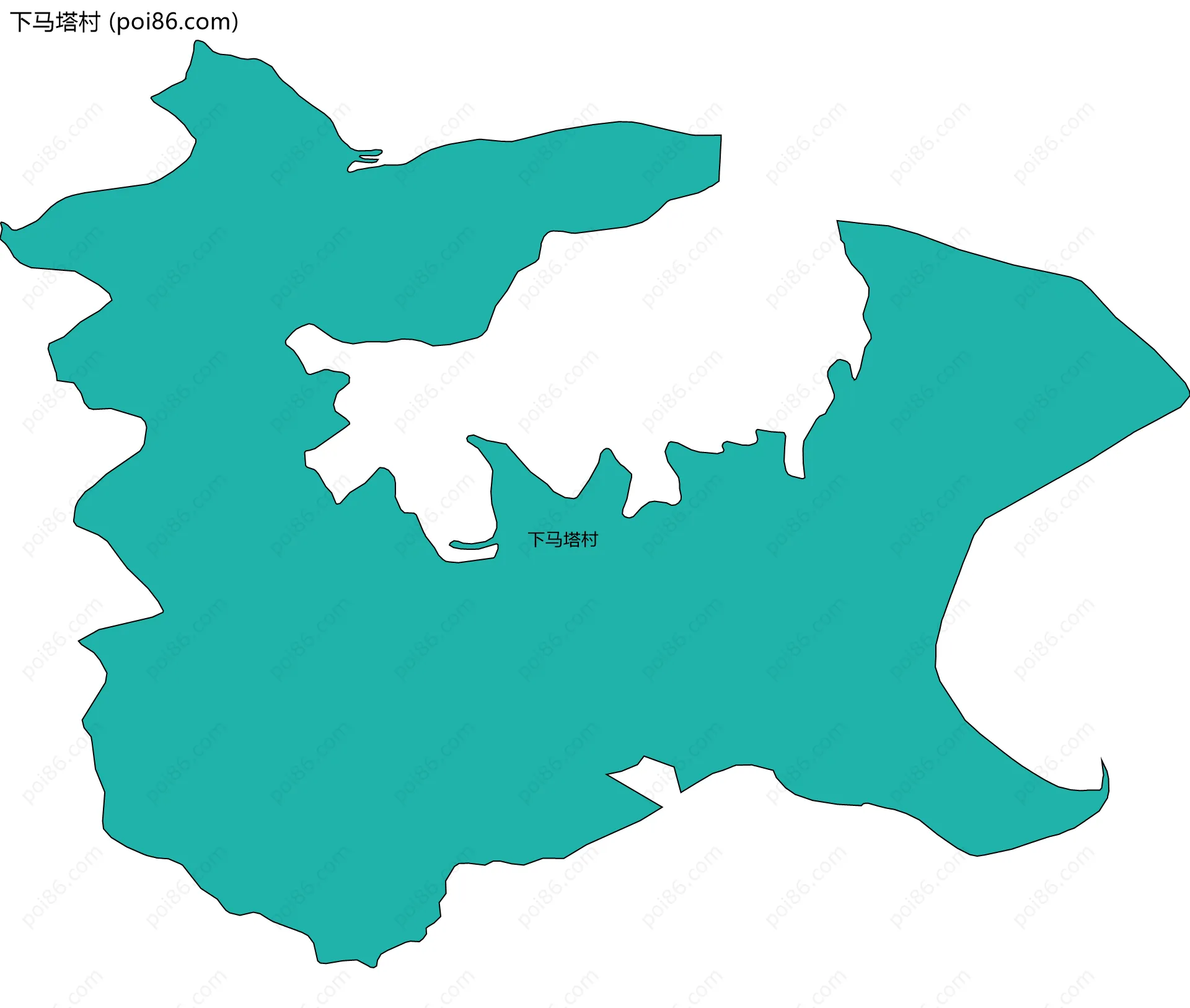 下马塔村边界地图