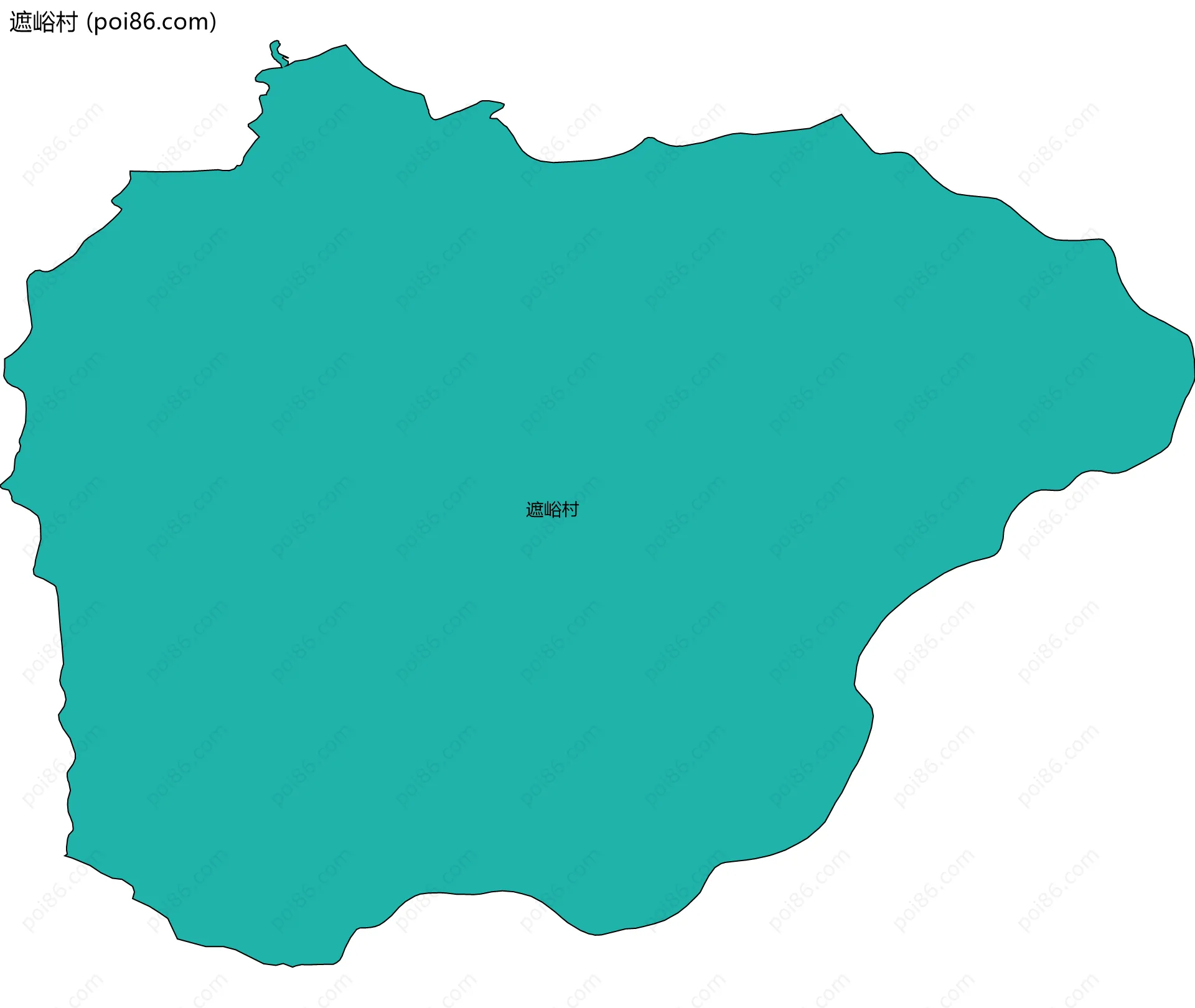 遮峪村边界地图