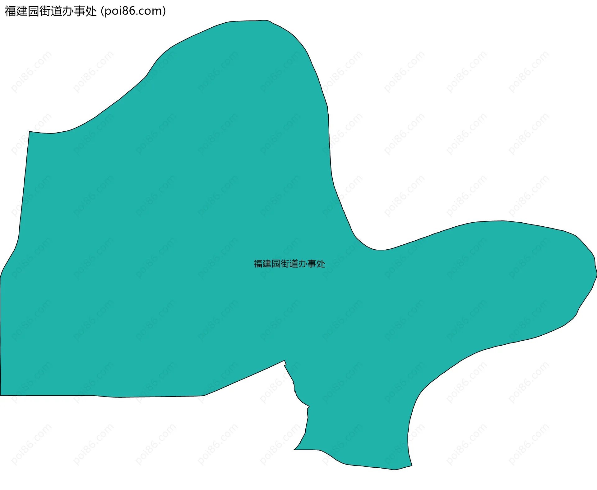 福建园街道办事处边界地图