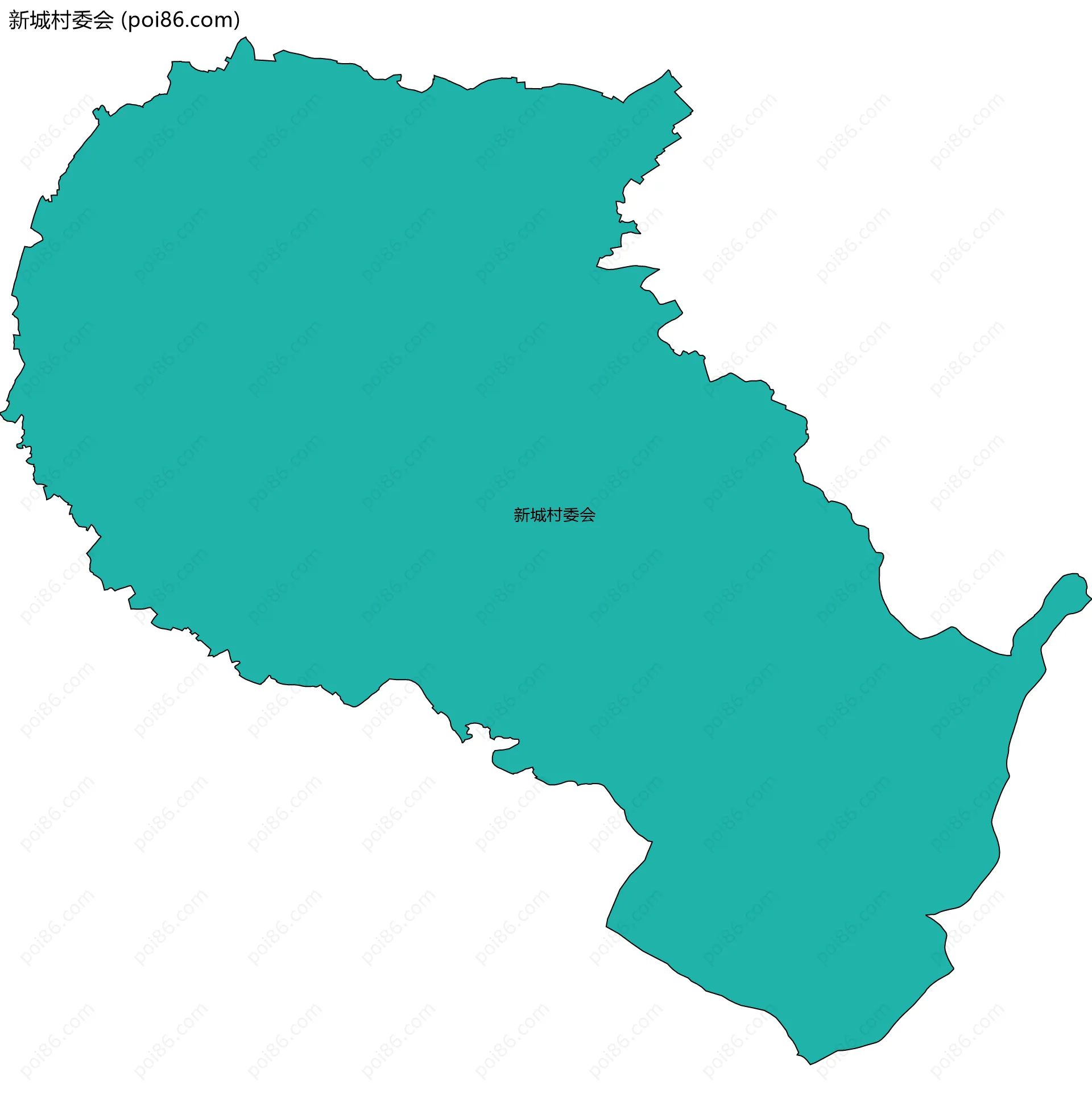 新城村委会边界地图