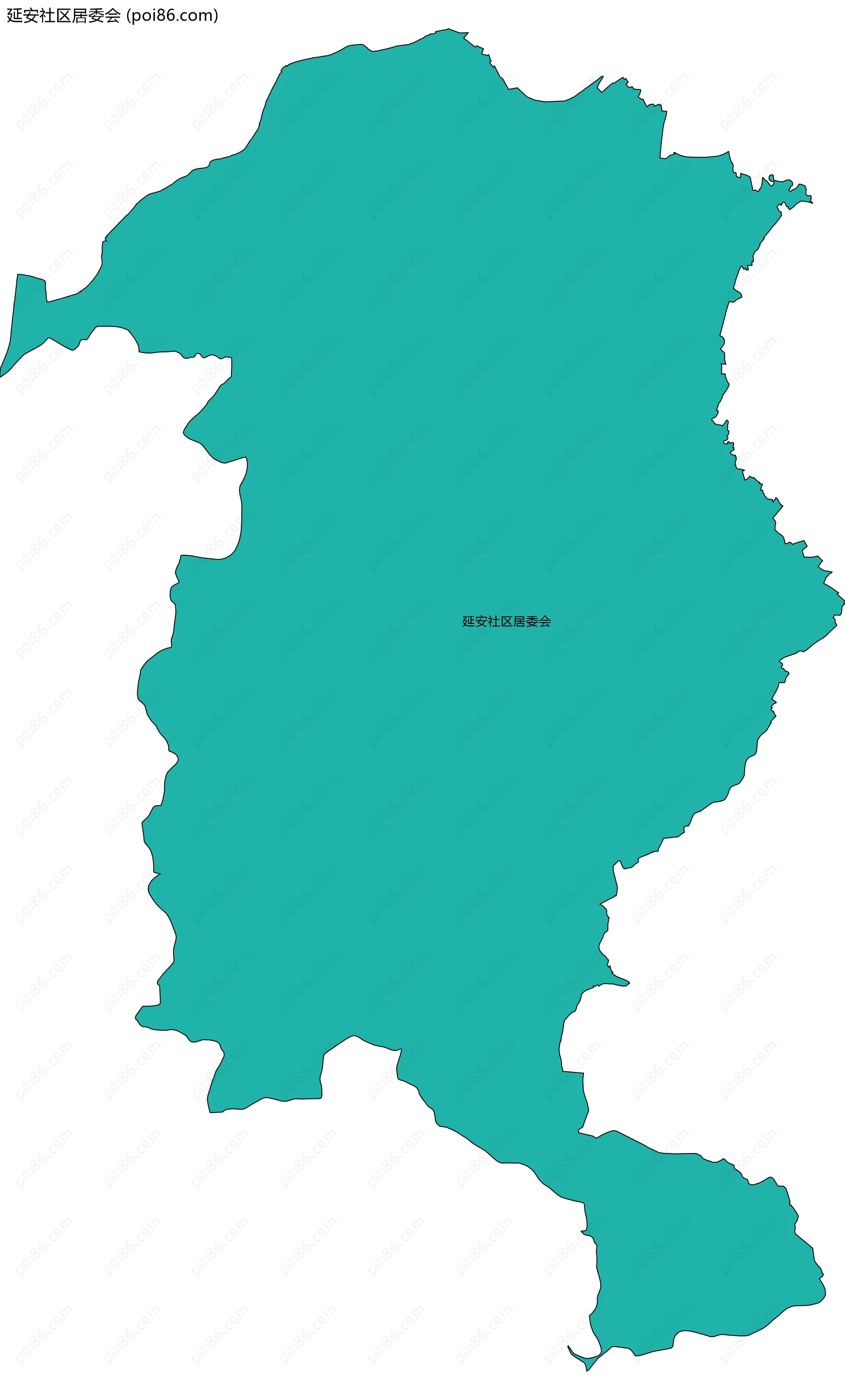 延安社区居委会边界地图