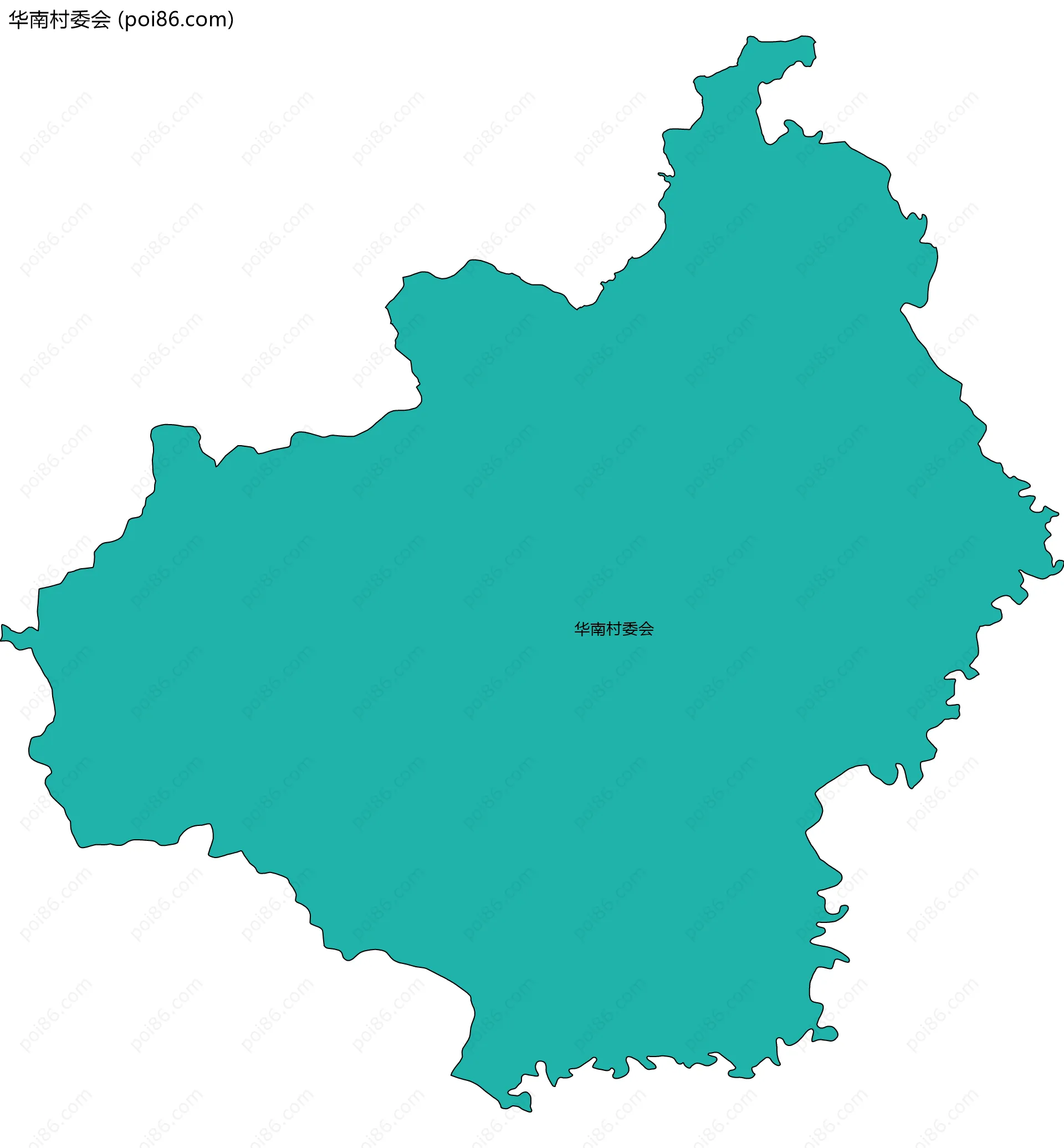 华南村委会边界地图