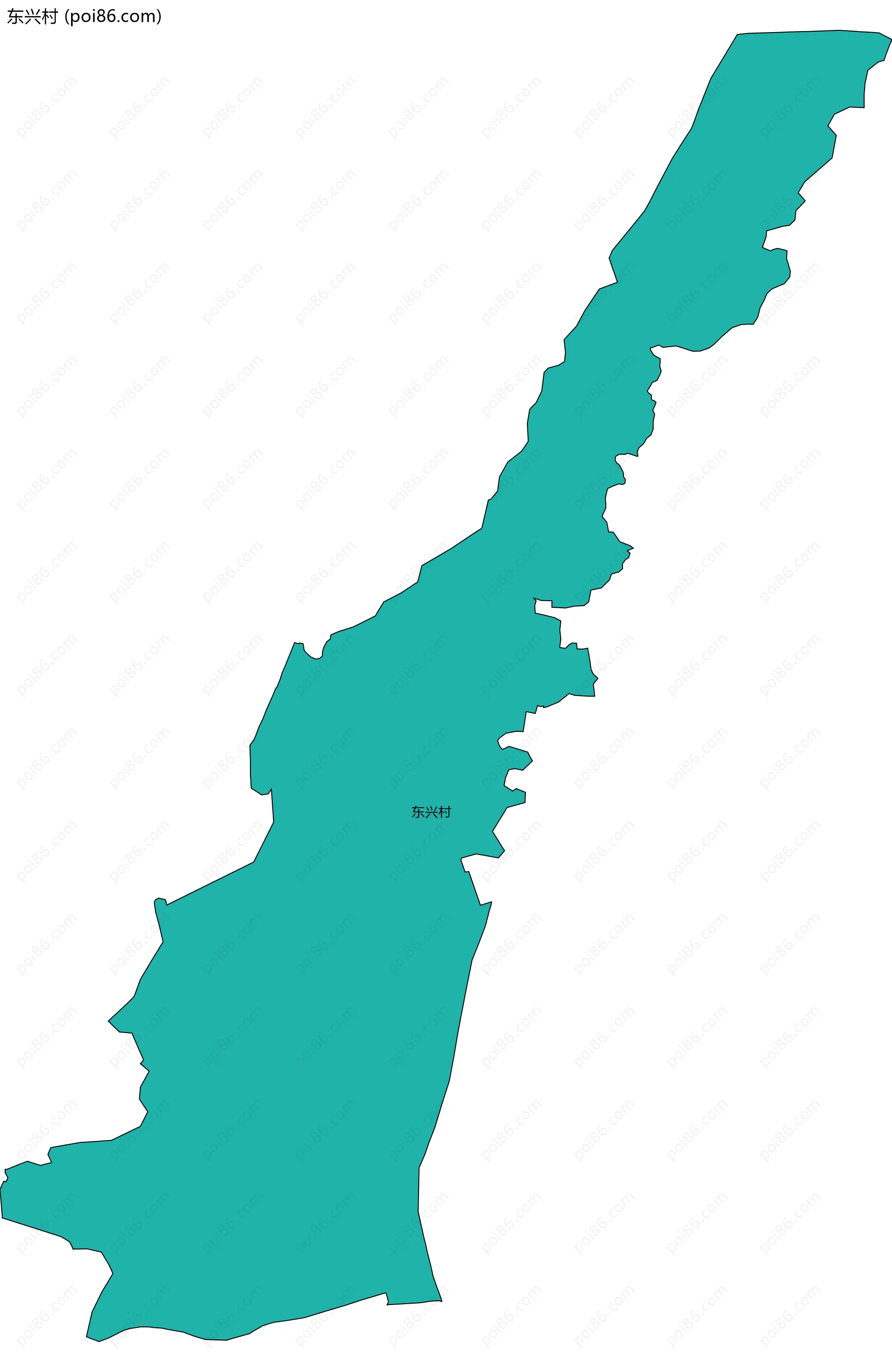 东兴村边界地图