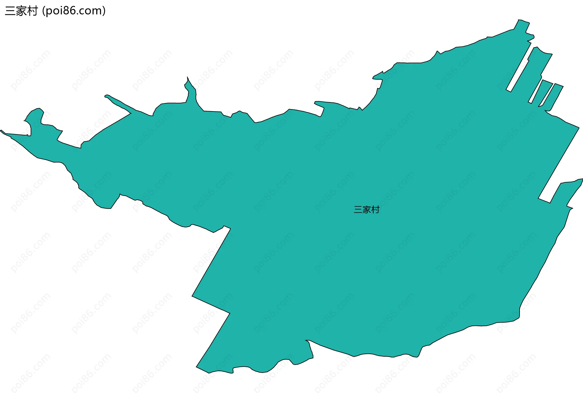 三家村边界地图