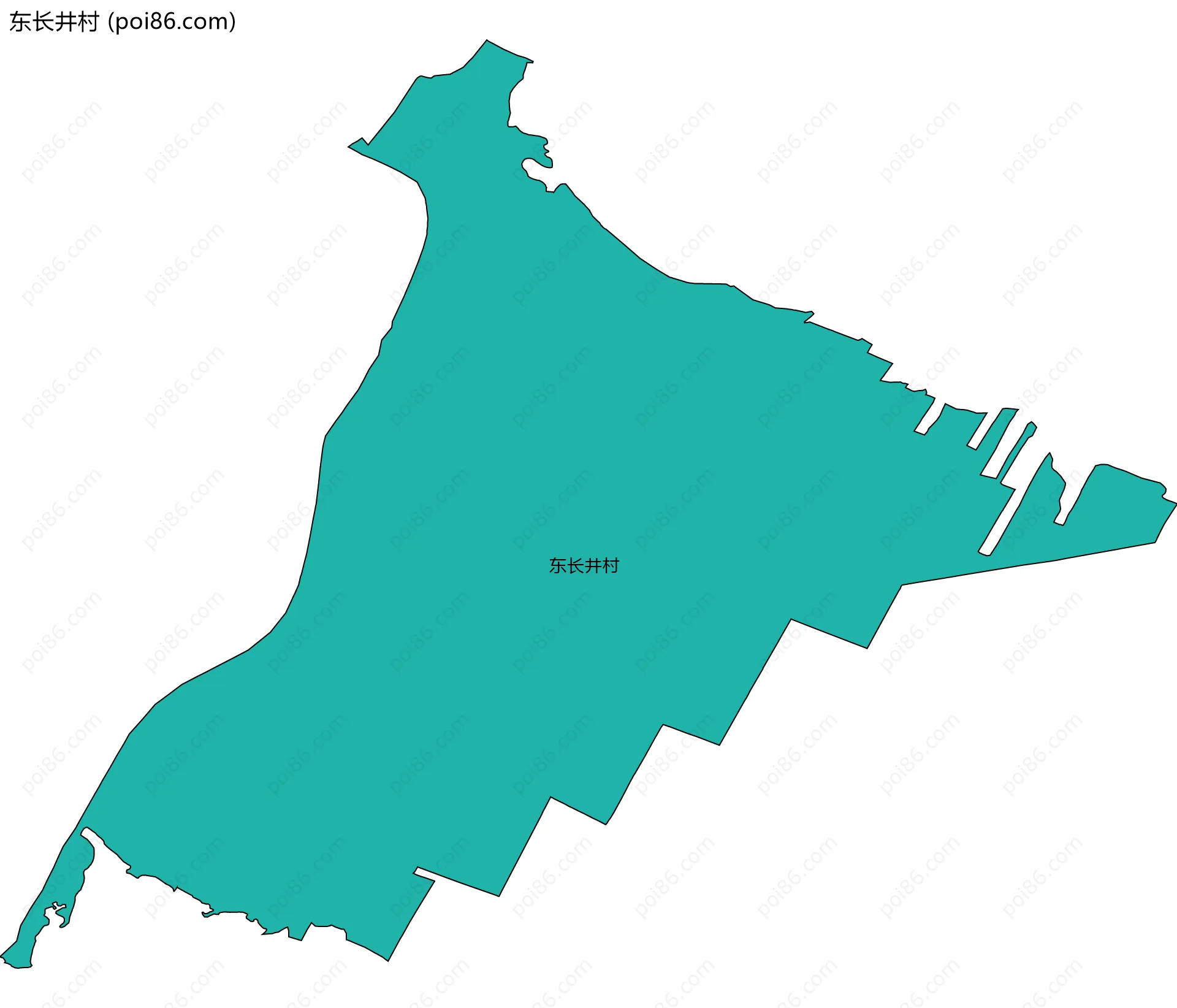 东长井村边界地图