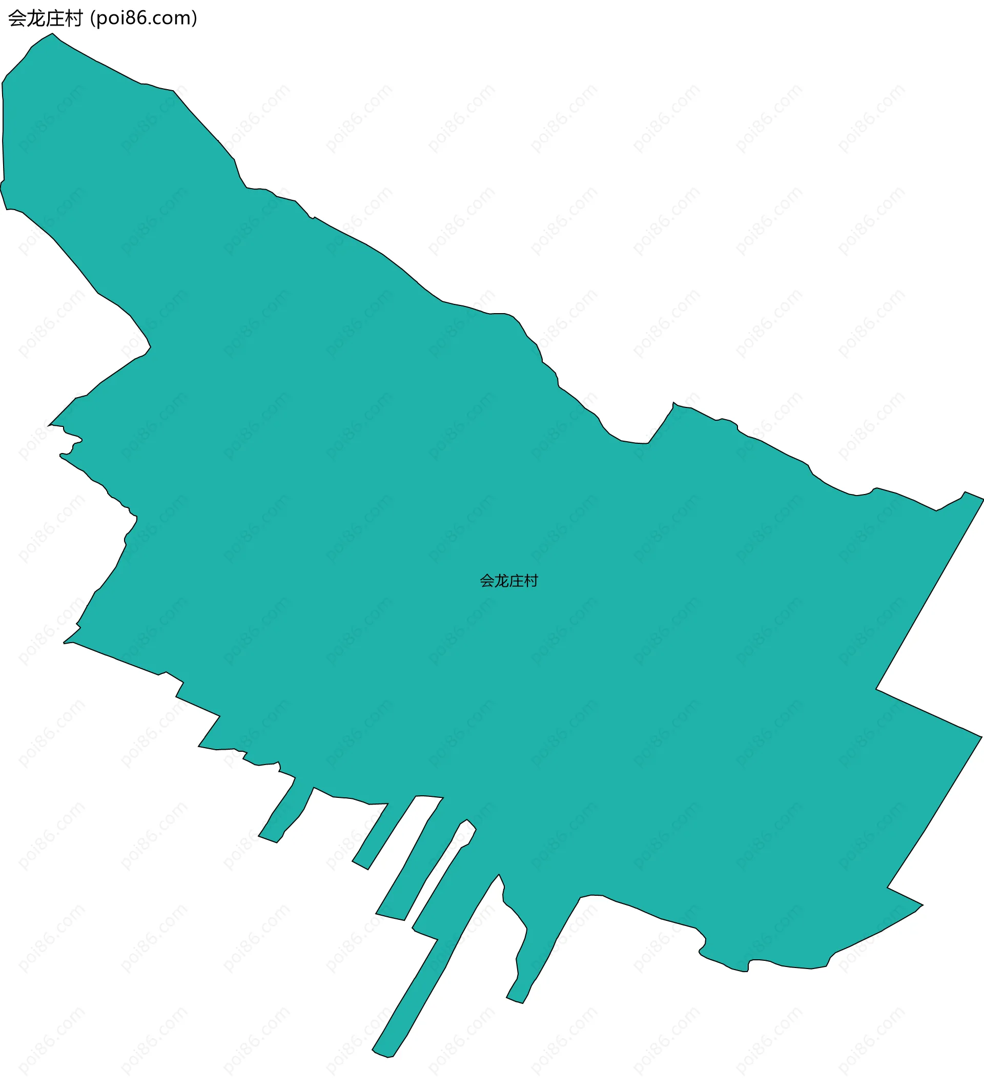 会龙庄村边界地图