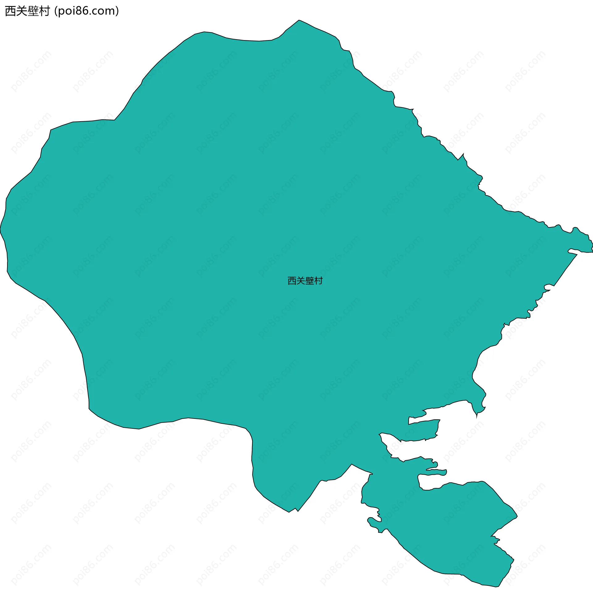 西关壁村边界地图