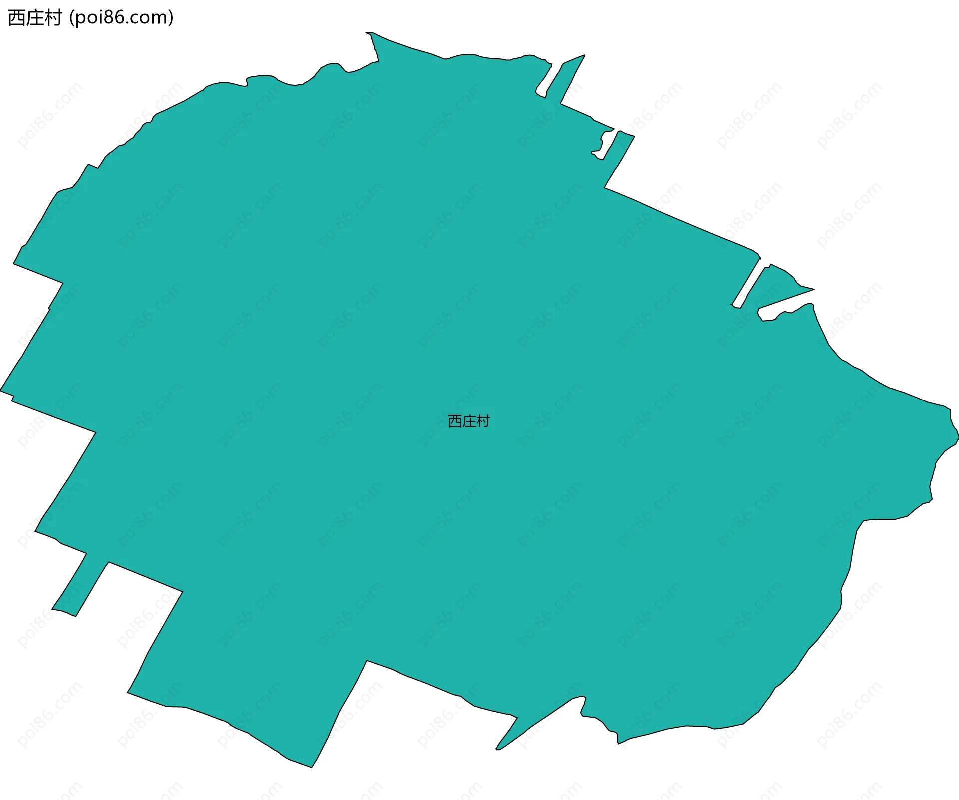 西庄村边界地图