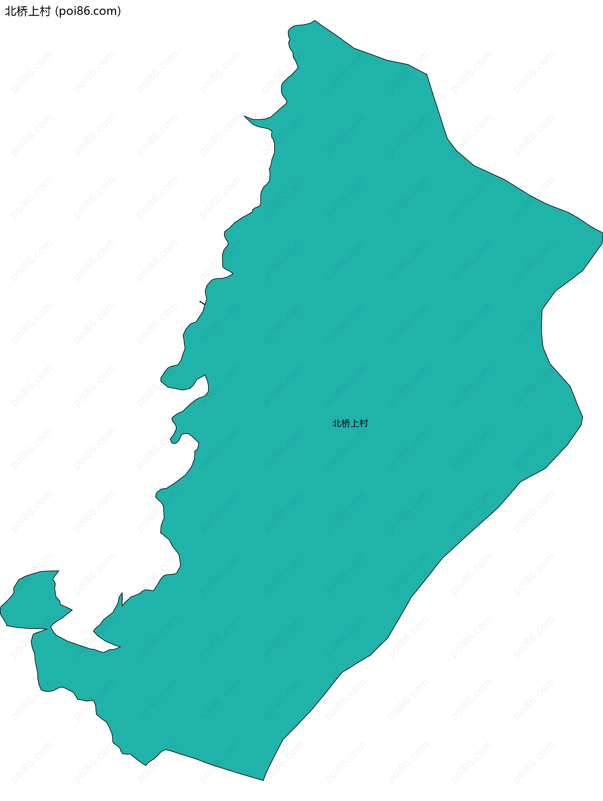 北桥上村边界地图