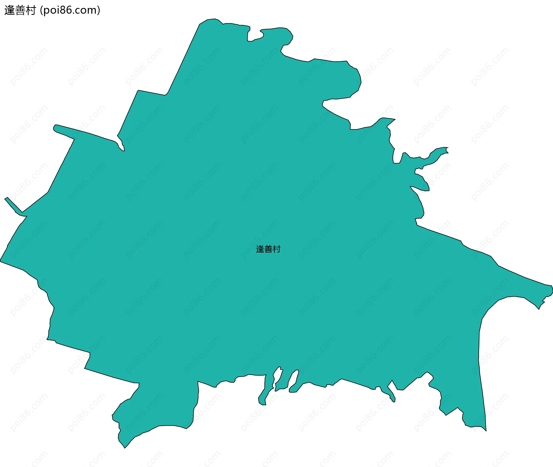 逢善村边界地图
