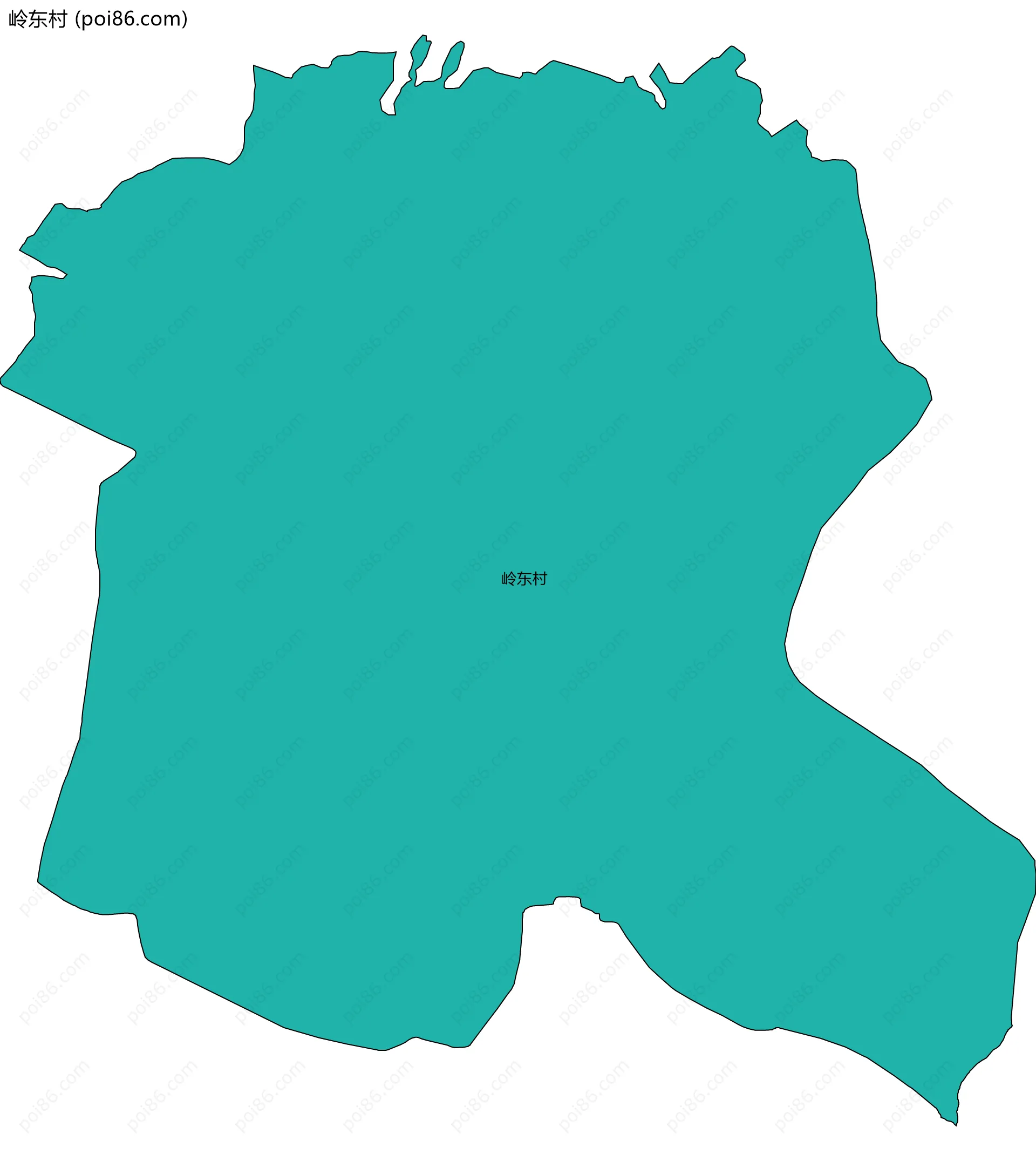 岭东村边界地图