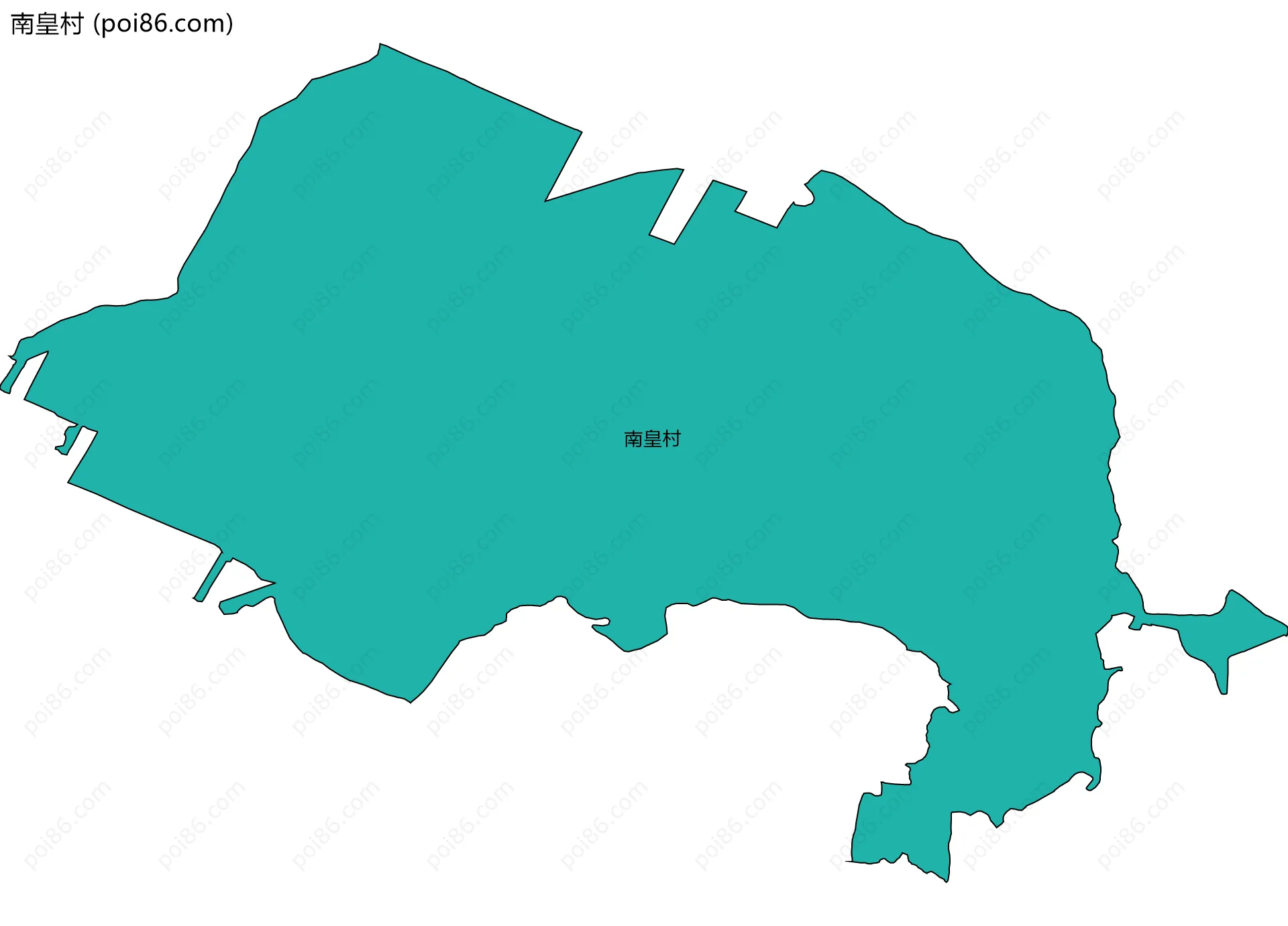 南皇村边界地图