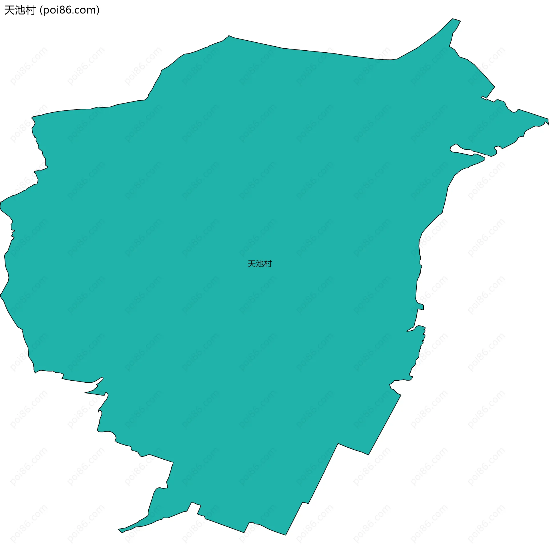 天池村边界地图