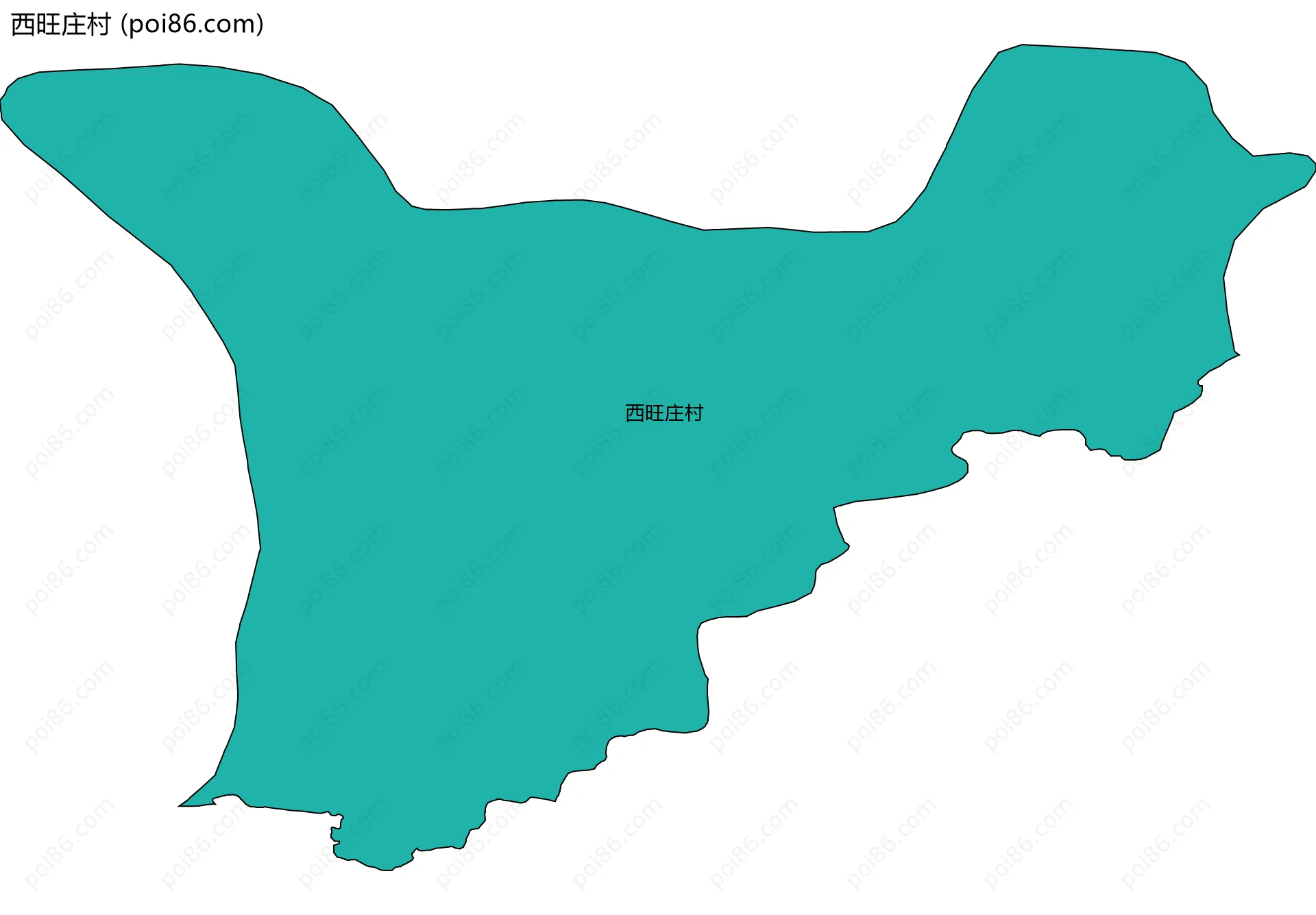 西旺庄村边界地图