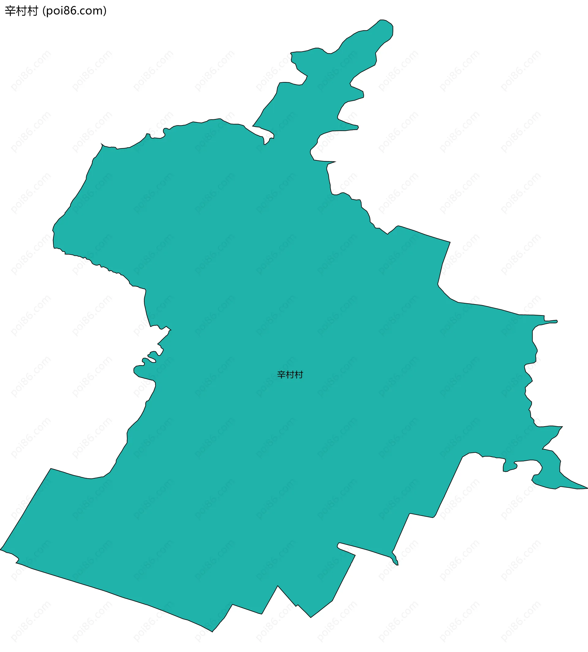 辛村村边界地图