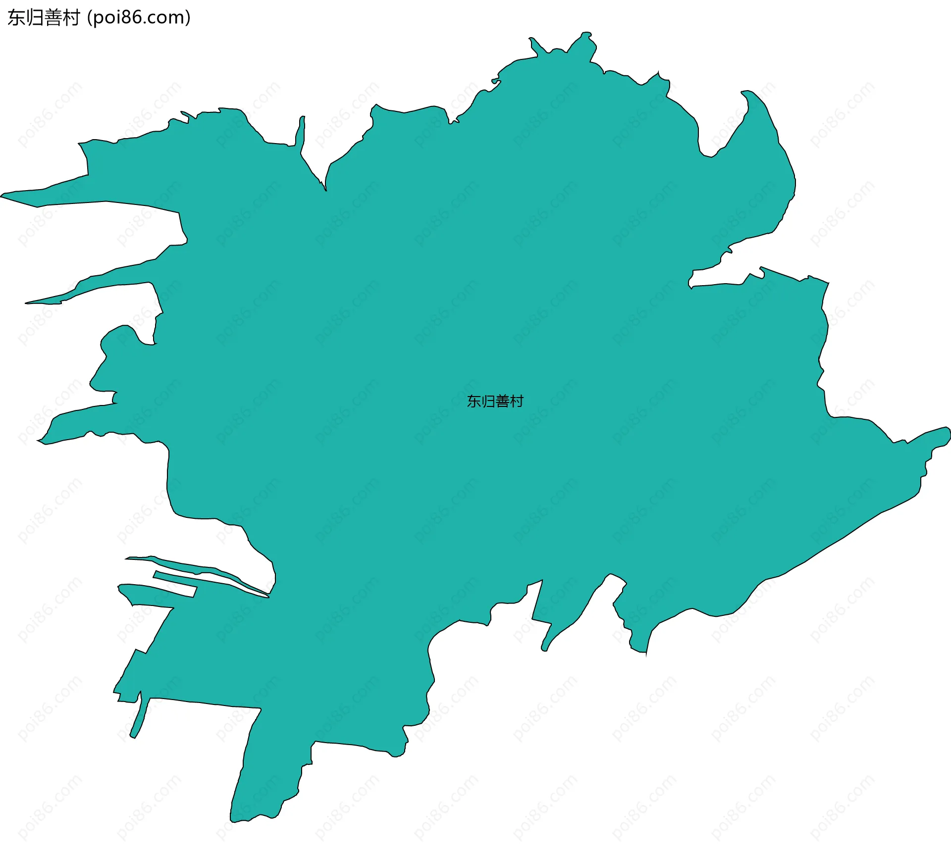 东归善村边界地图