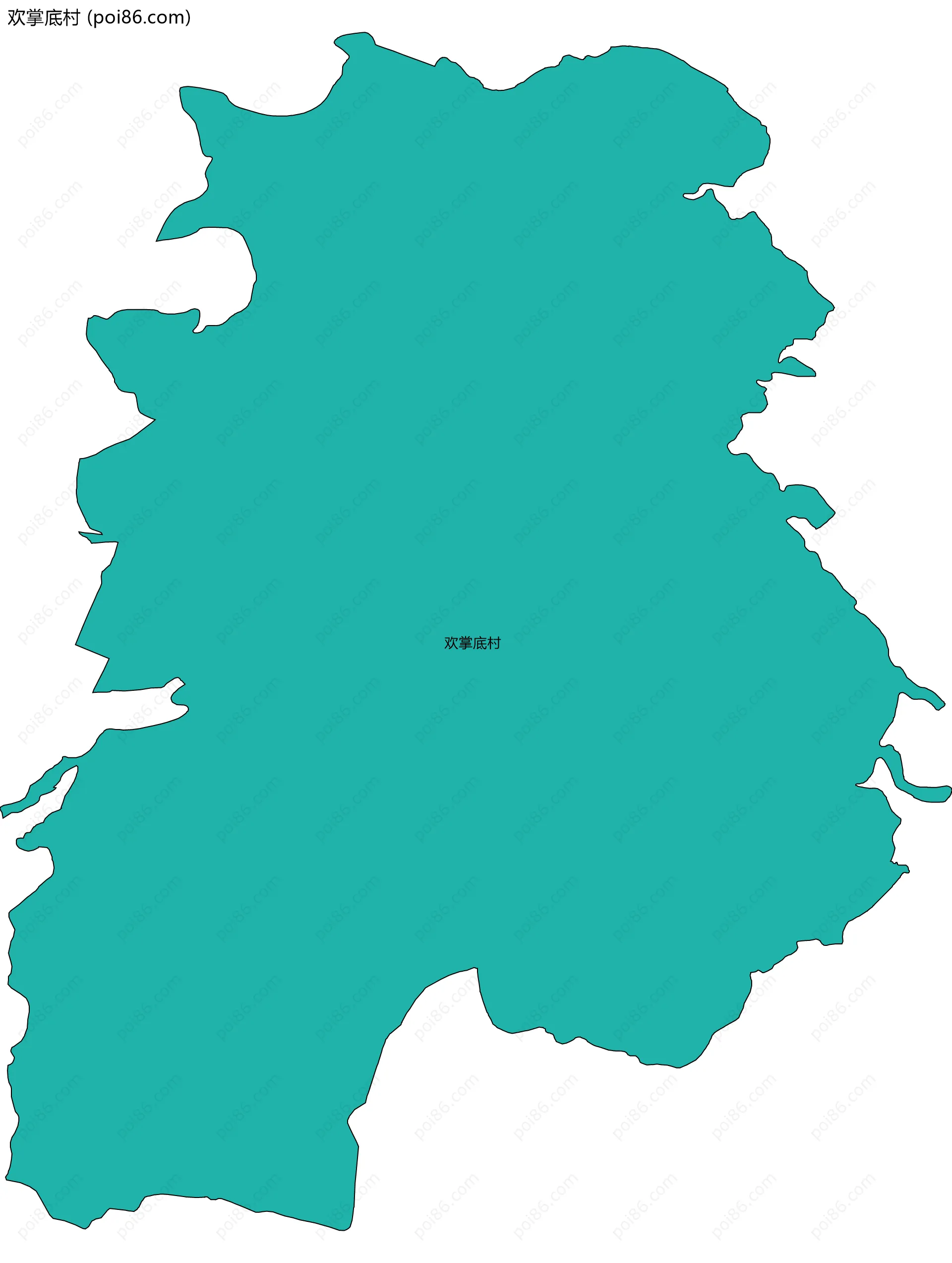 欢掌底村边界地图